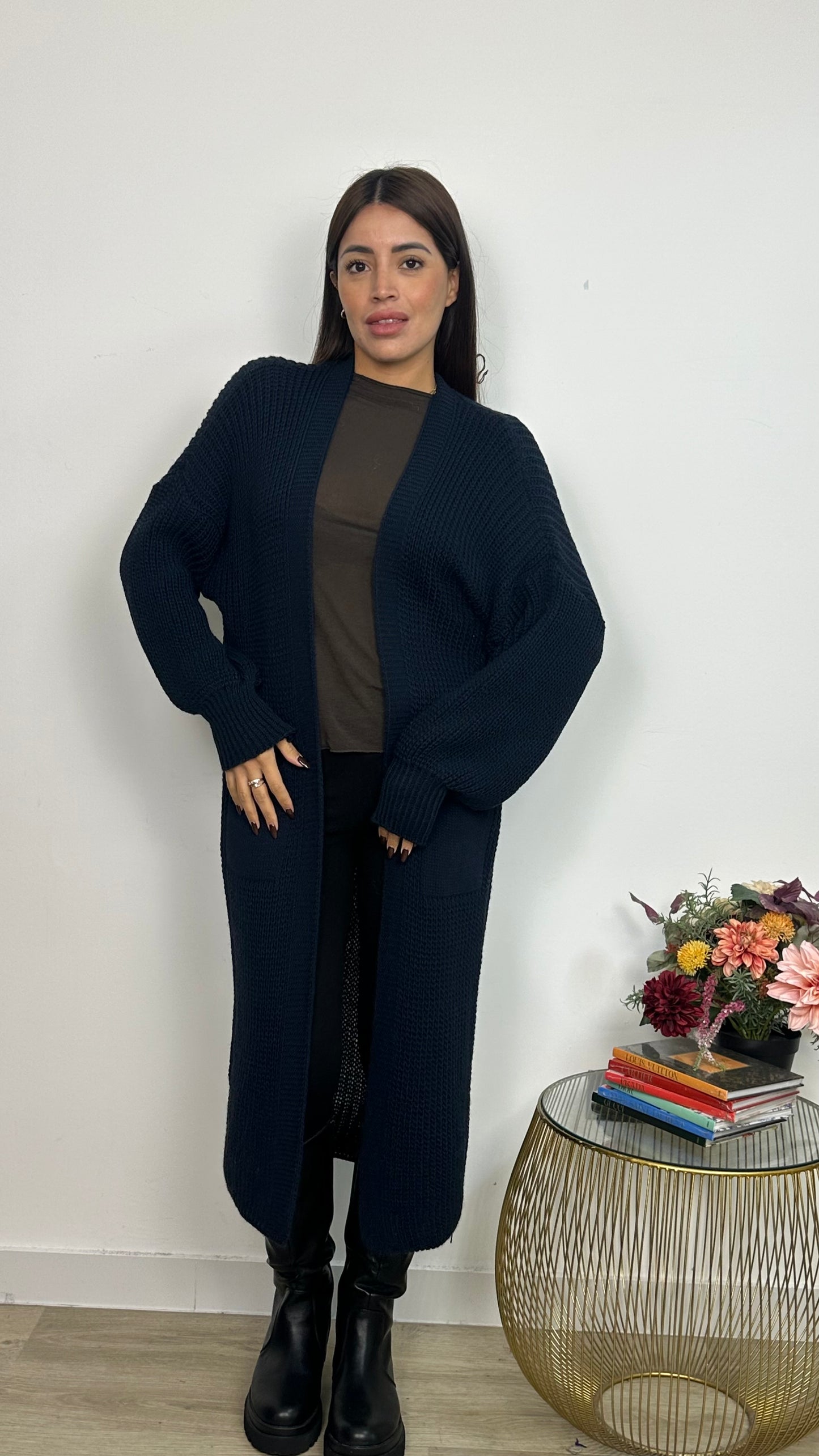 CARDIGAN LUNGO IN MAGLIA