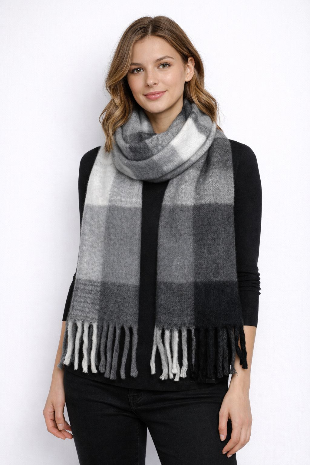 Sciarpa Multicolor con le Frange