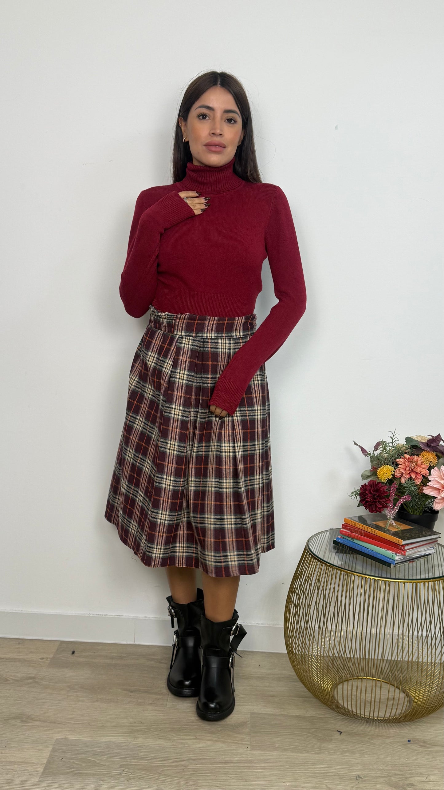 Maglione Basic a Collo Alto