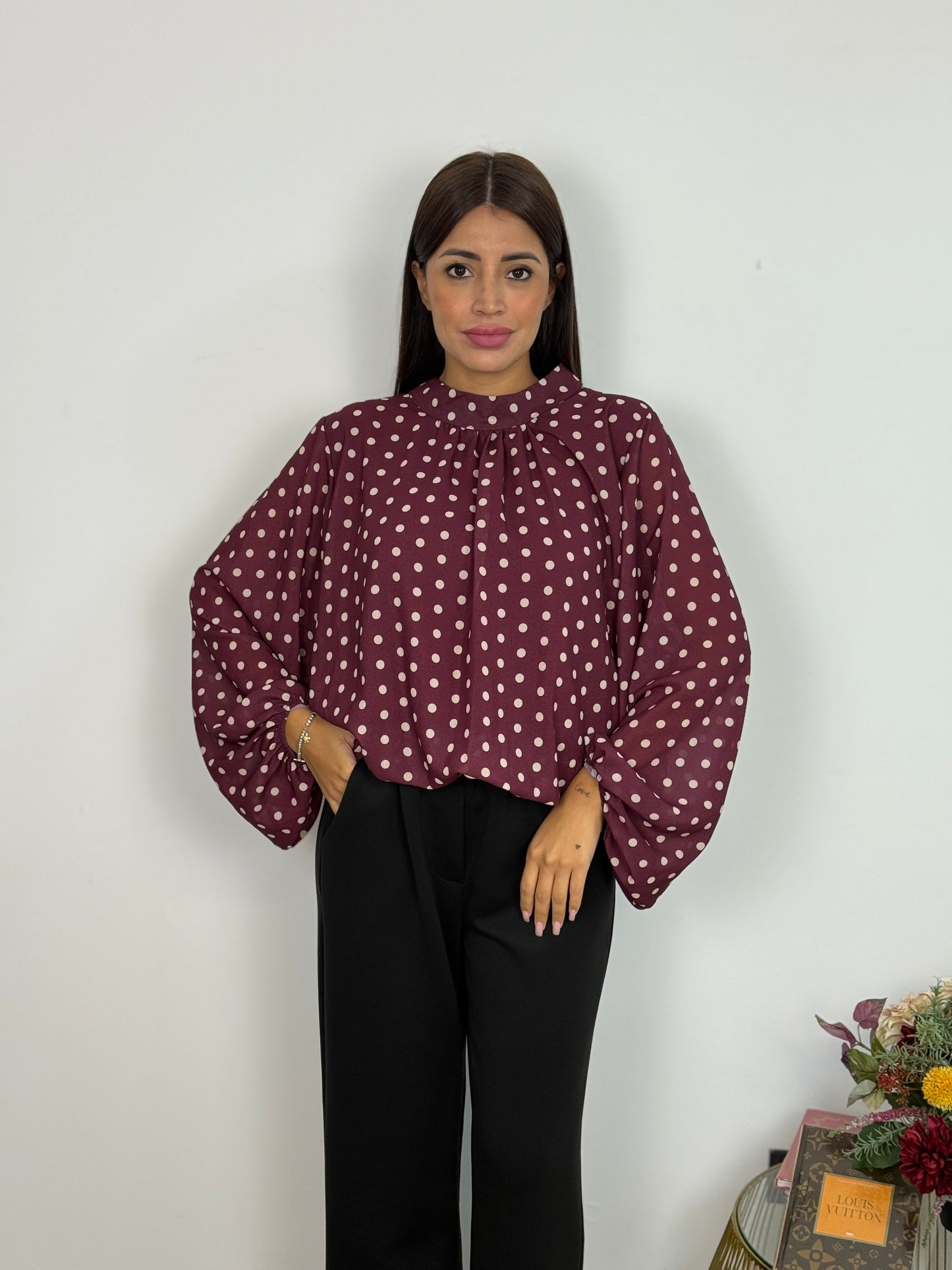 Camicia a pois