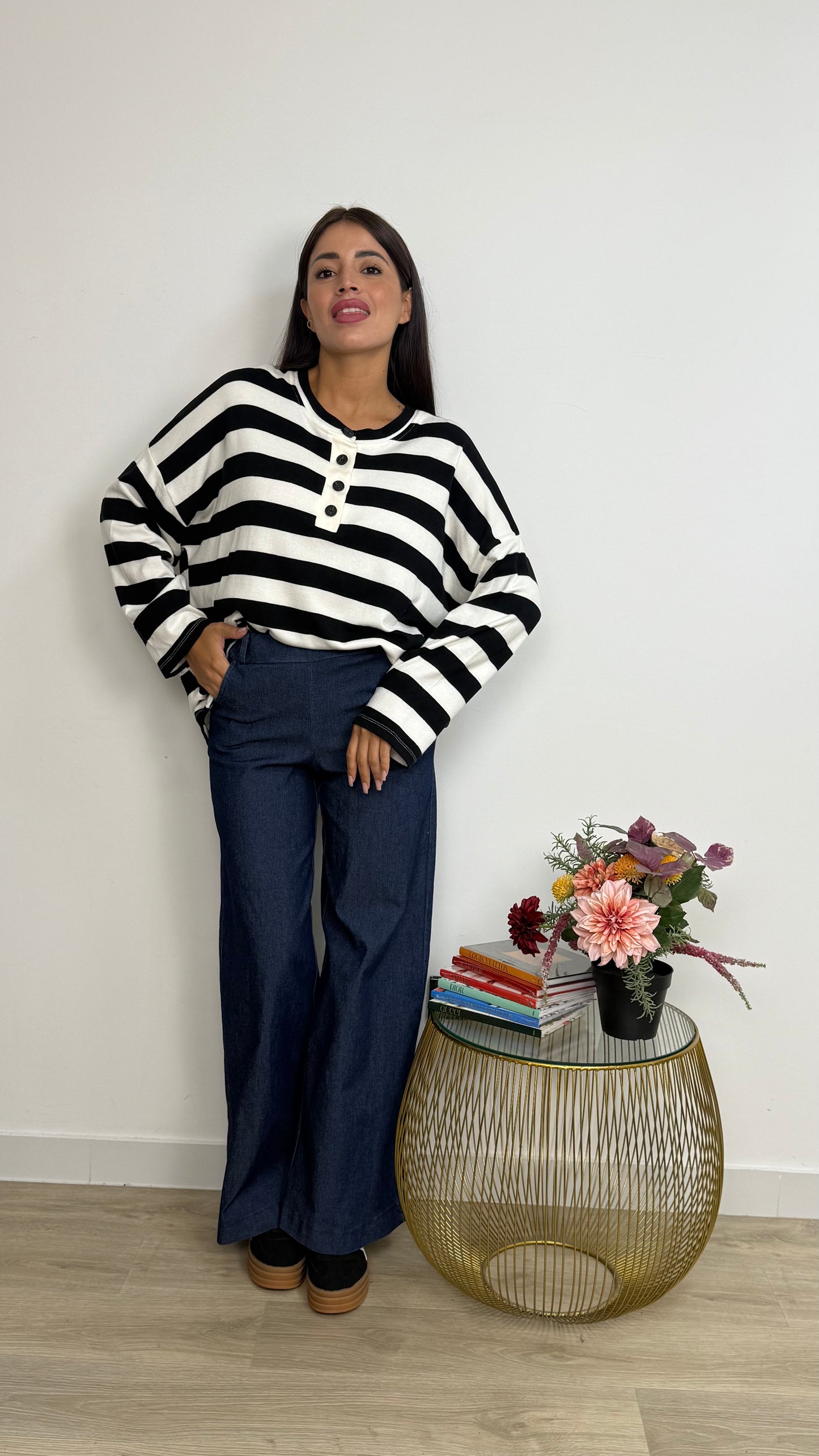 Jeans palazzo autunnale