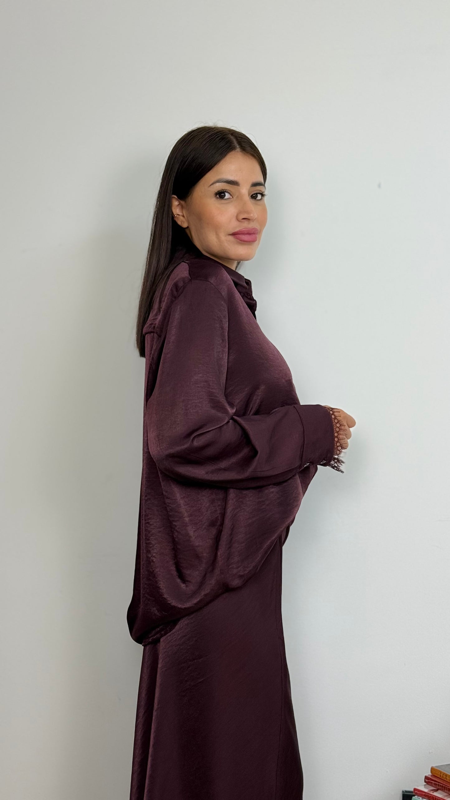 Camicia in raso Lumina