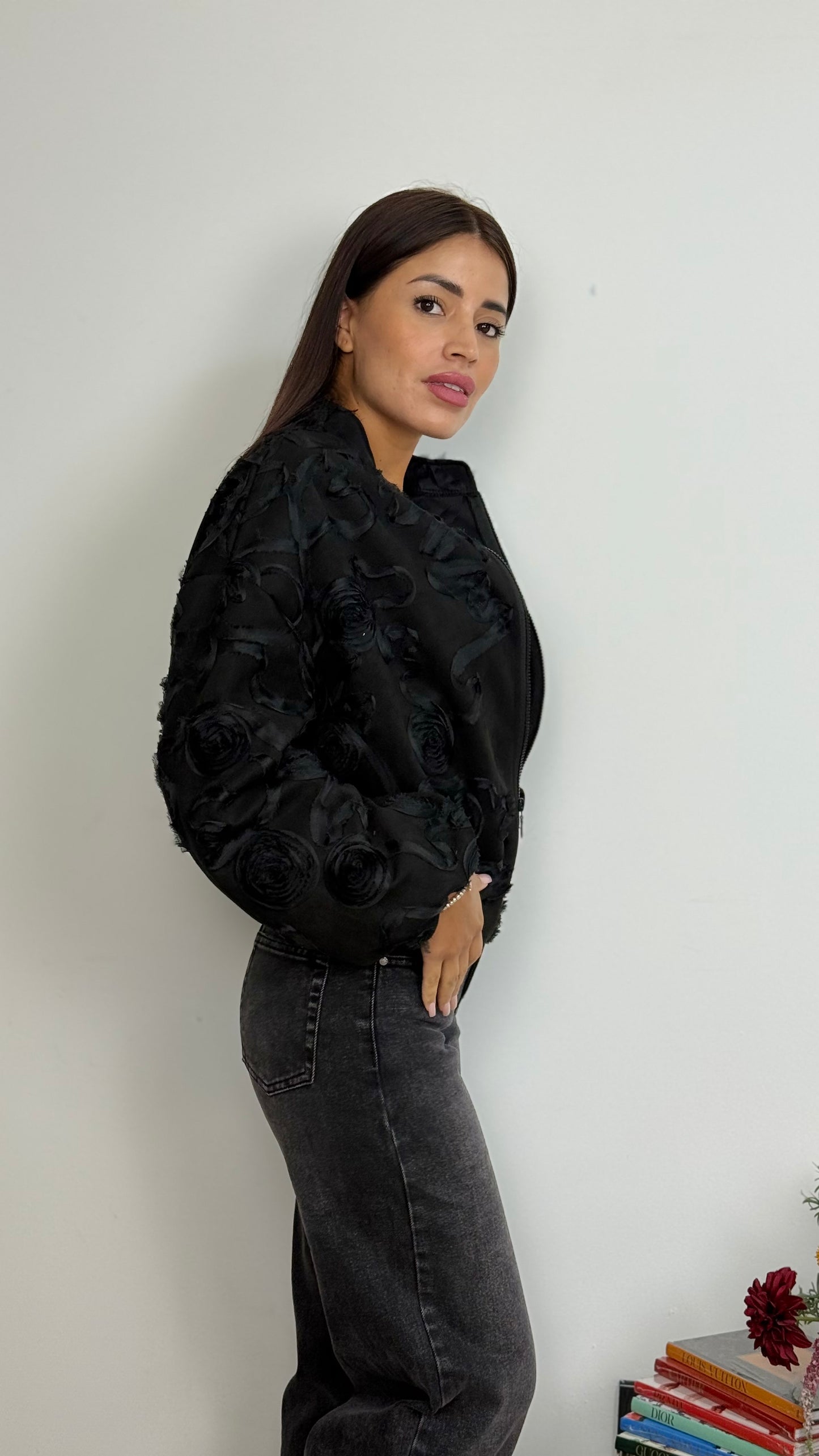 Bomber fiore rose