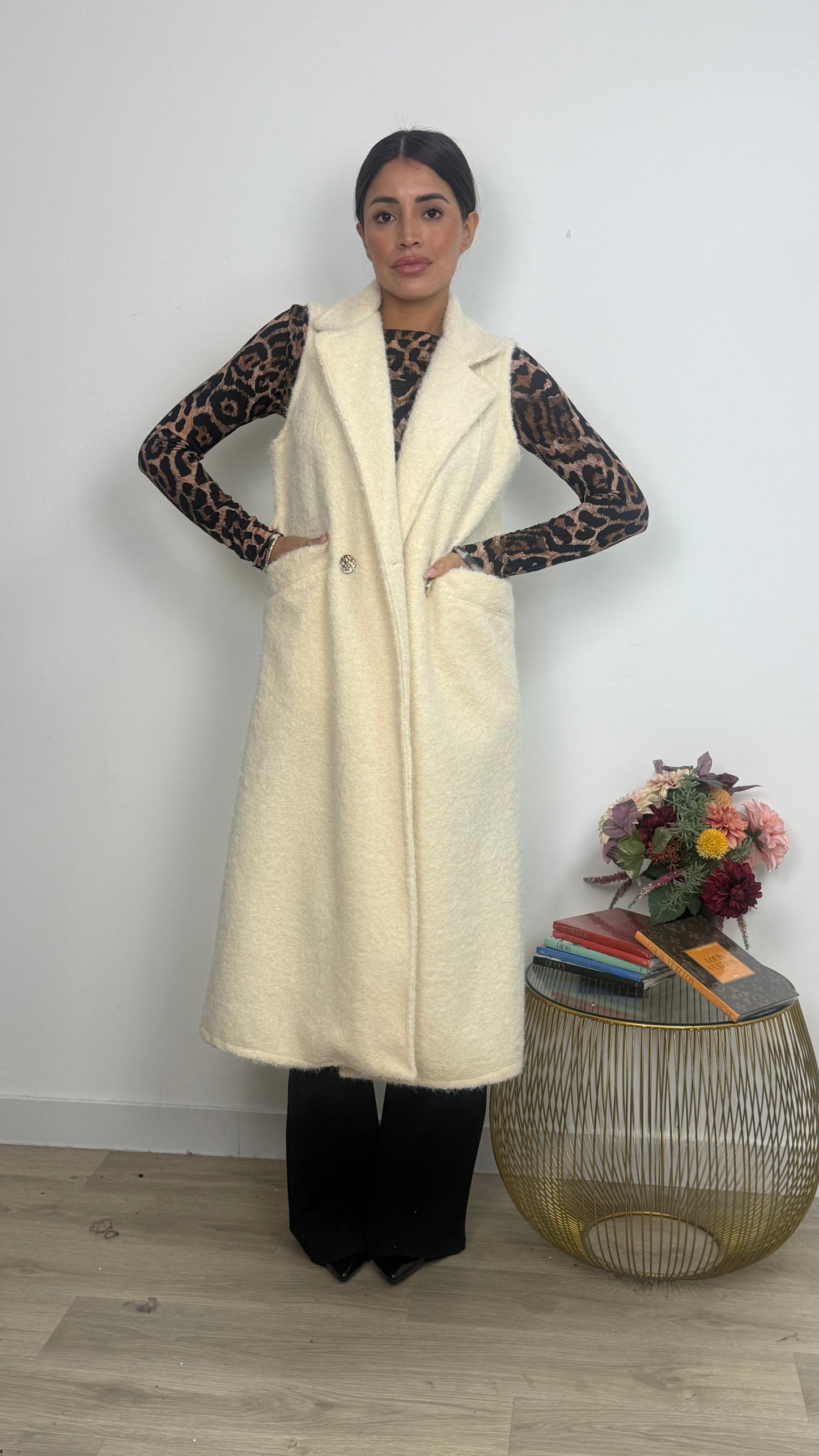 Gilet Lungo Lana Cotta