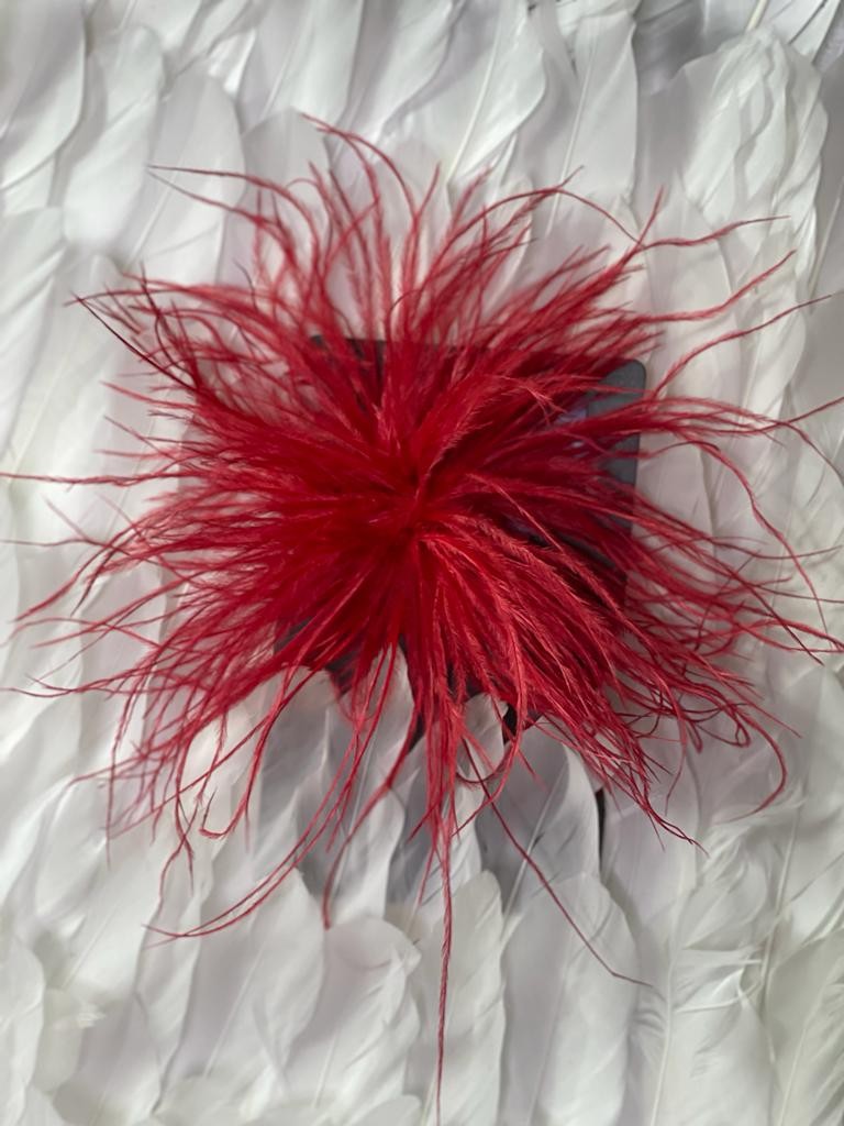 Spilla con piume piccola