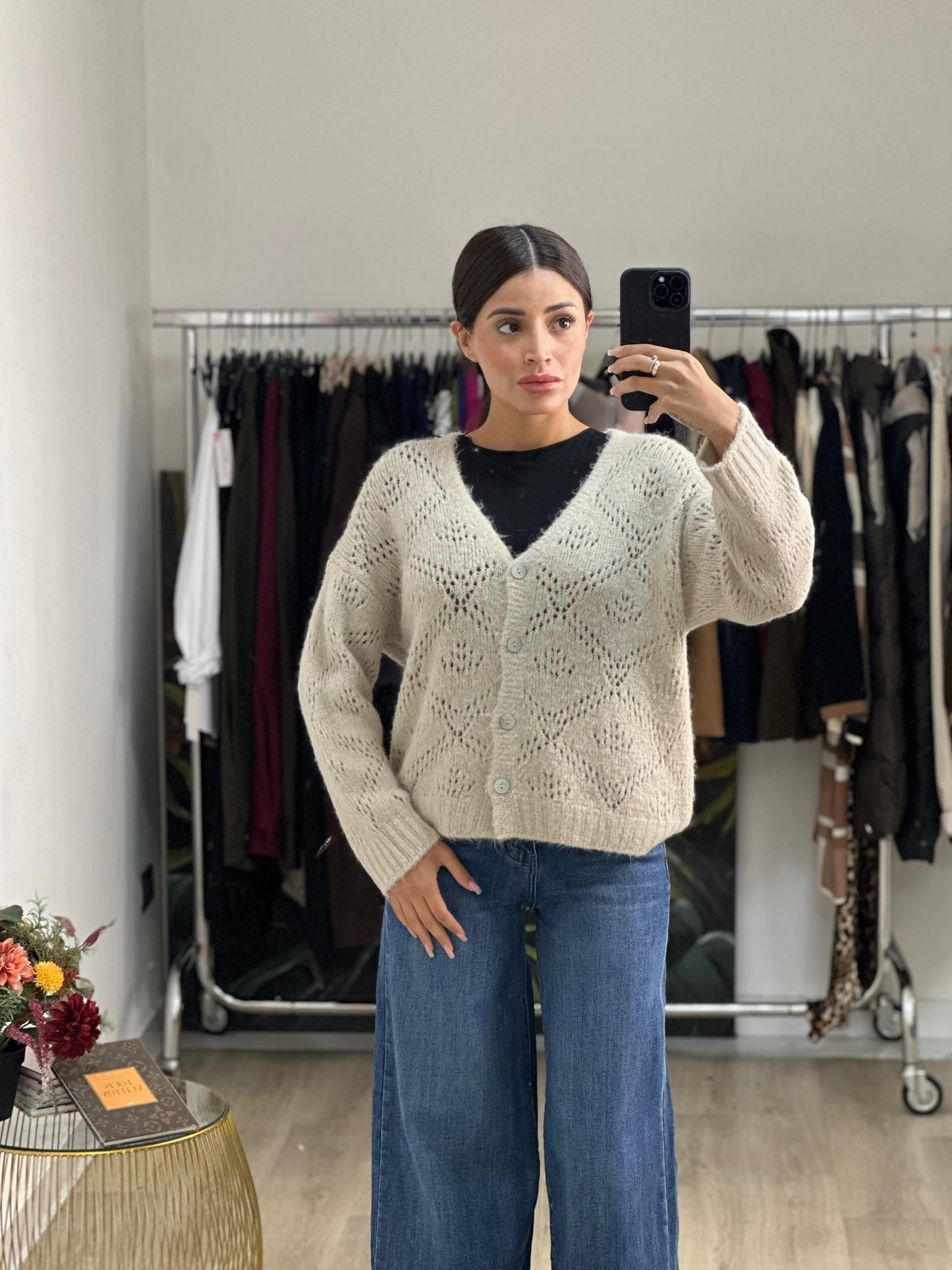 Cardigan Corto Traforato