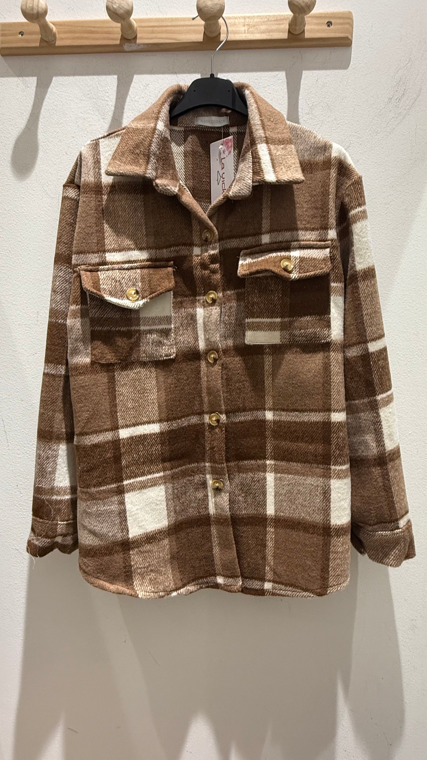 Camicia oversize in flanella a quadri