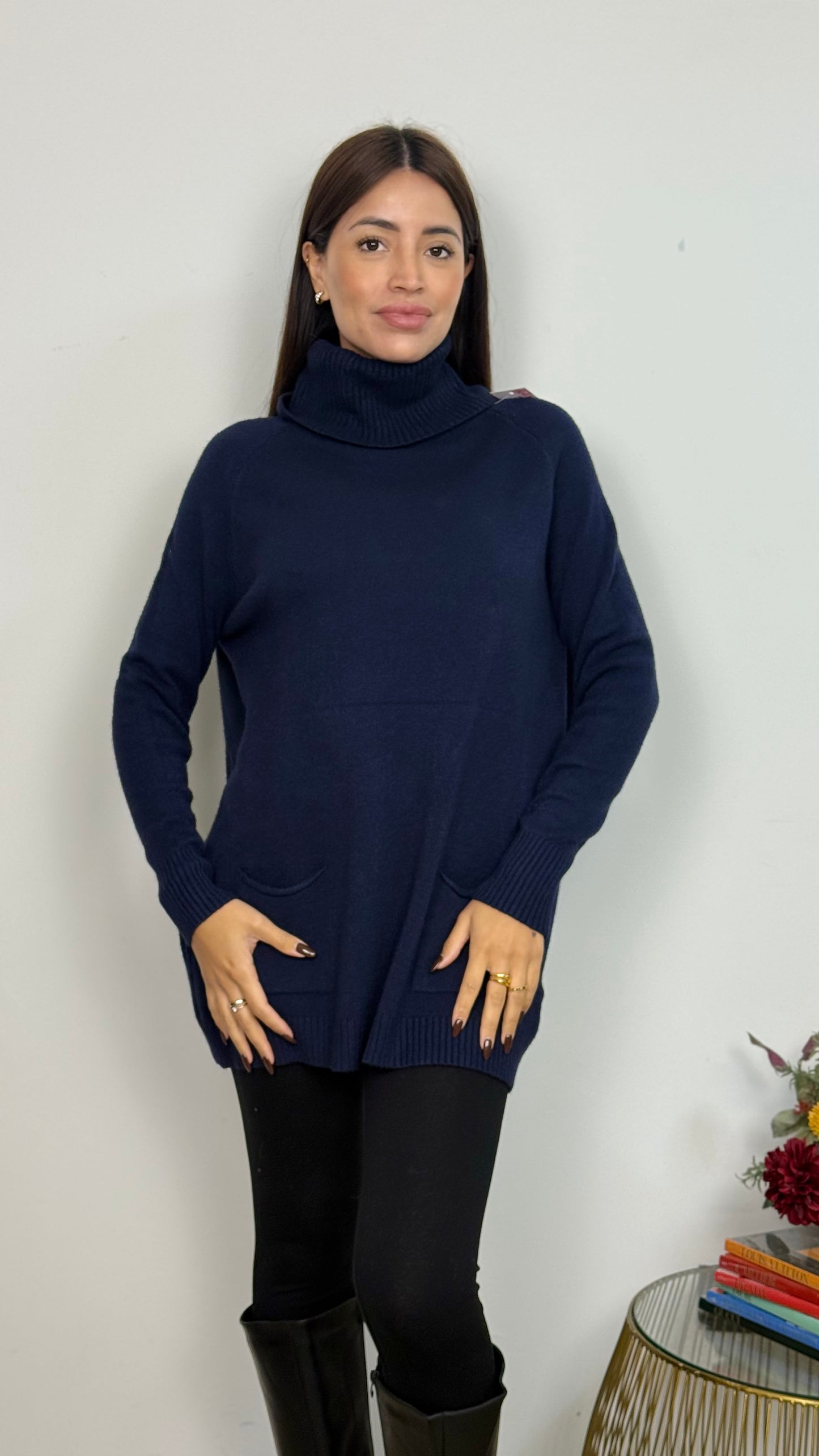 Maglione Lungo con Due Tasche