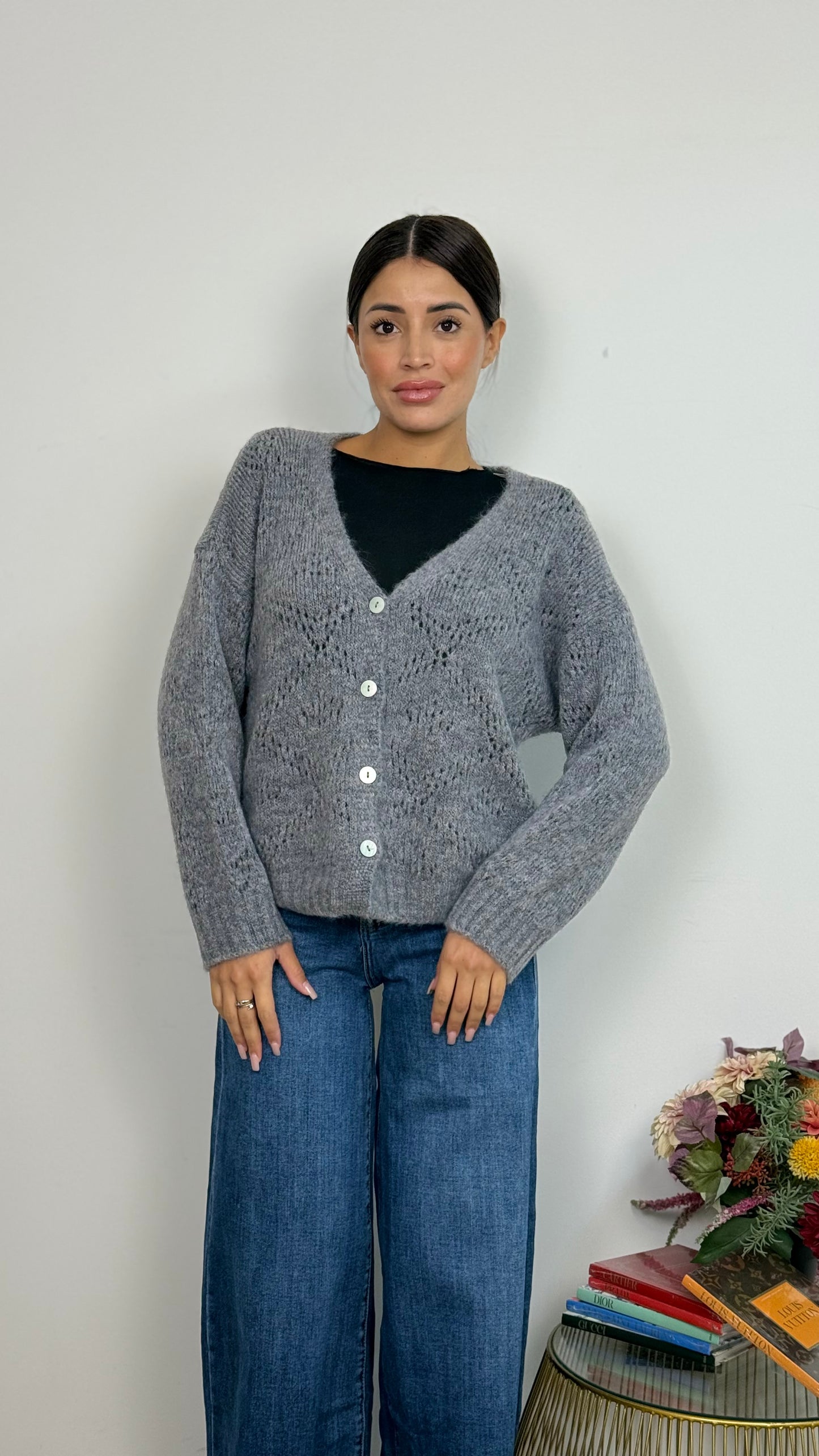 Cardigan Corto Traforato