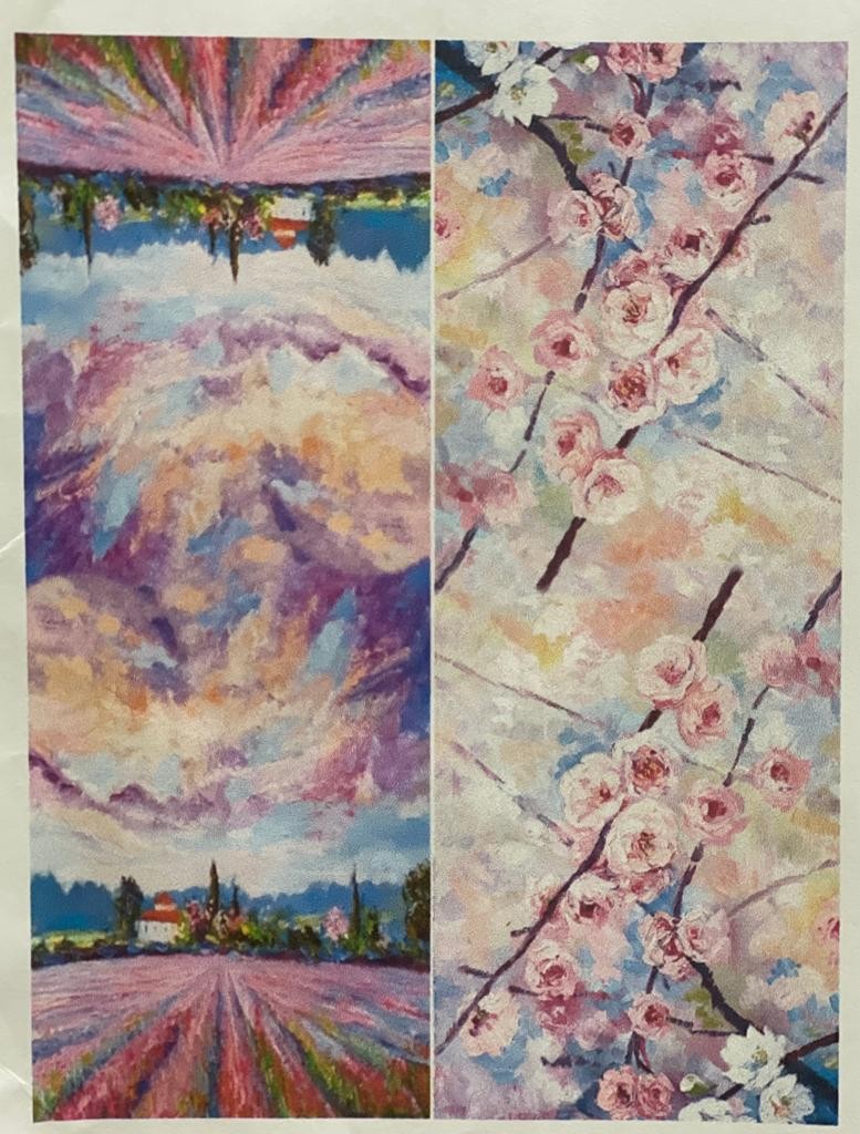 Foulard in viscosa bi-fantasia