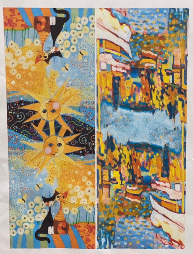 Foulard in viscosa bi-fantasia