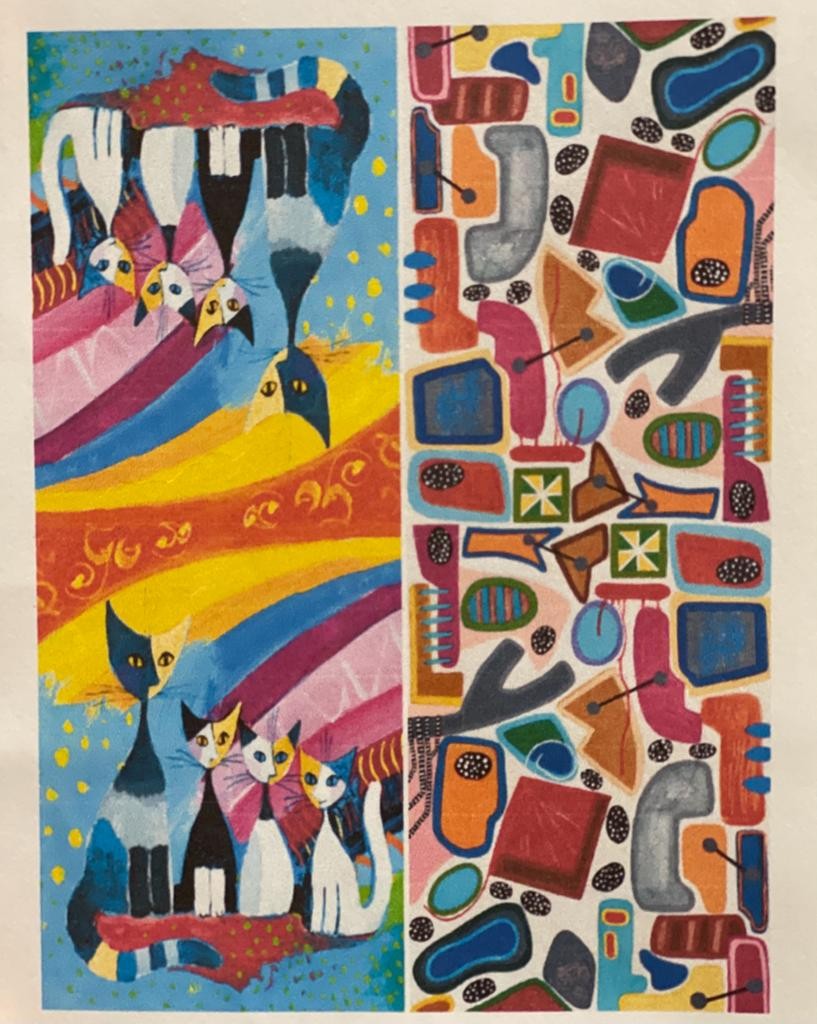 Foulard in viscosa bi-fantasia