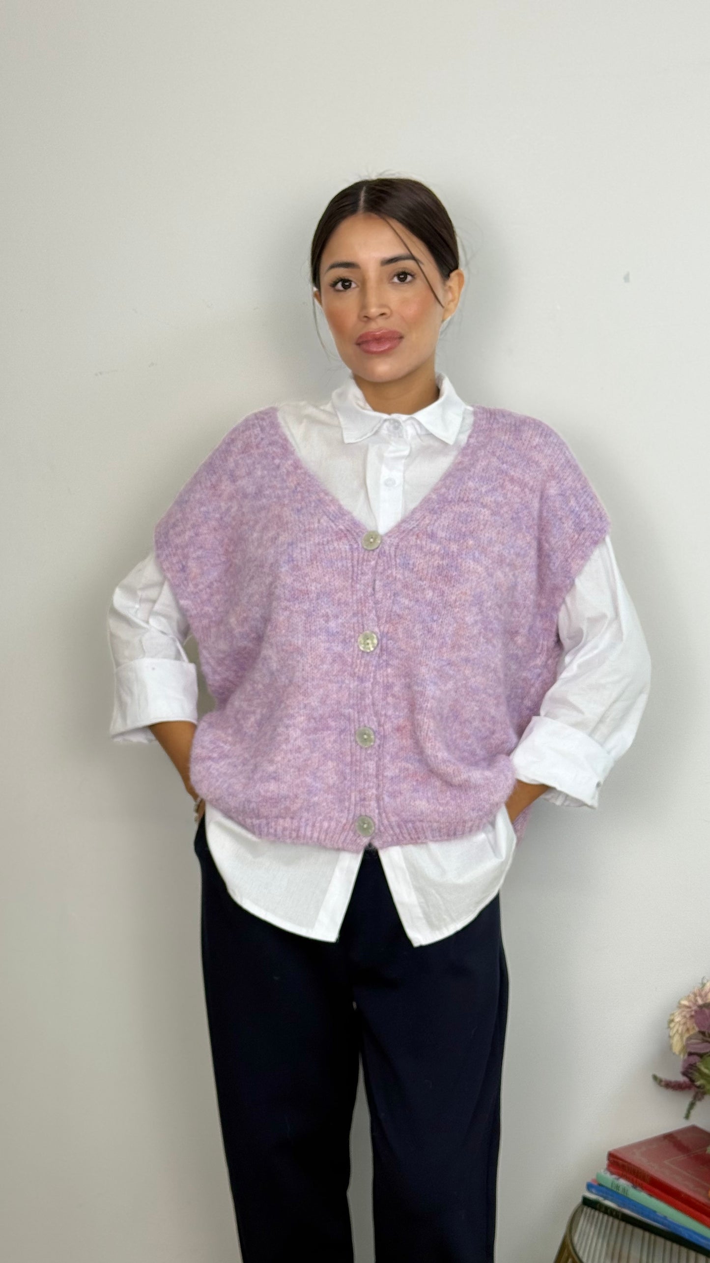 Gilet Con Bottoni Over