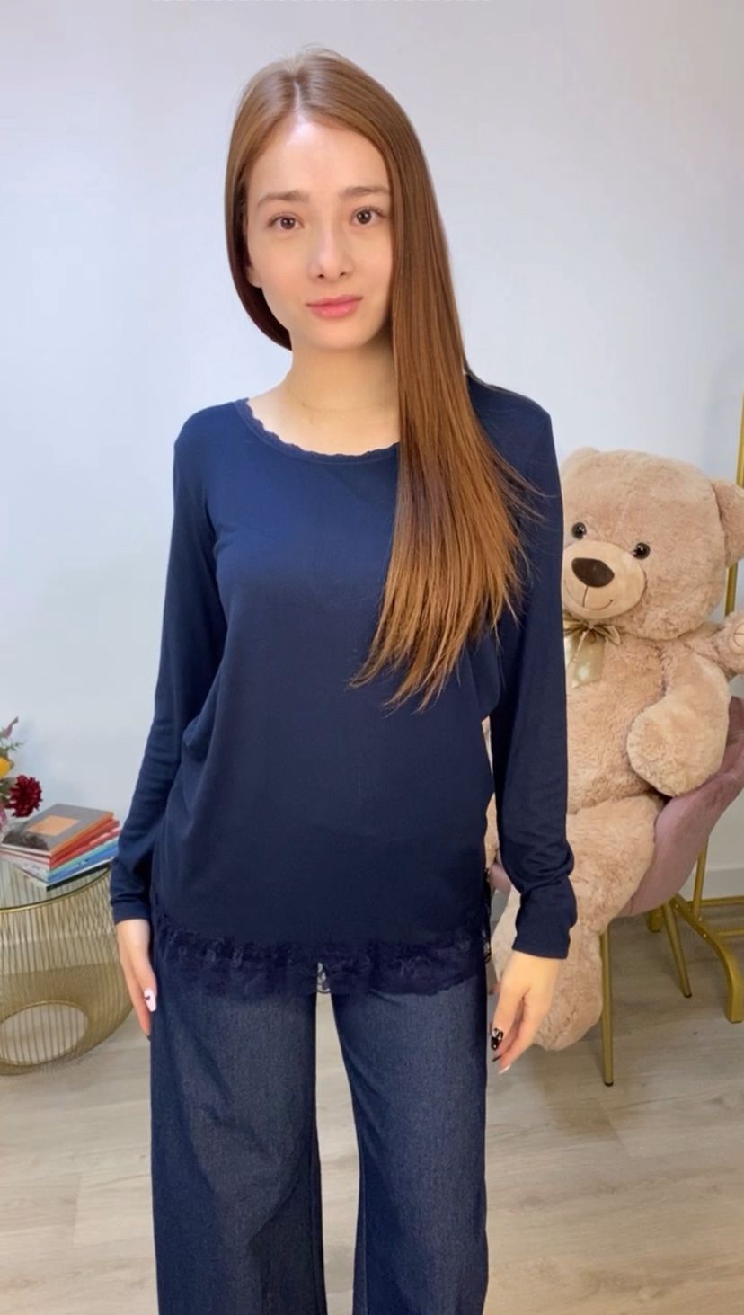 Maglia basic con pizzo