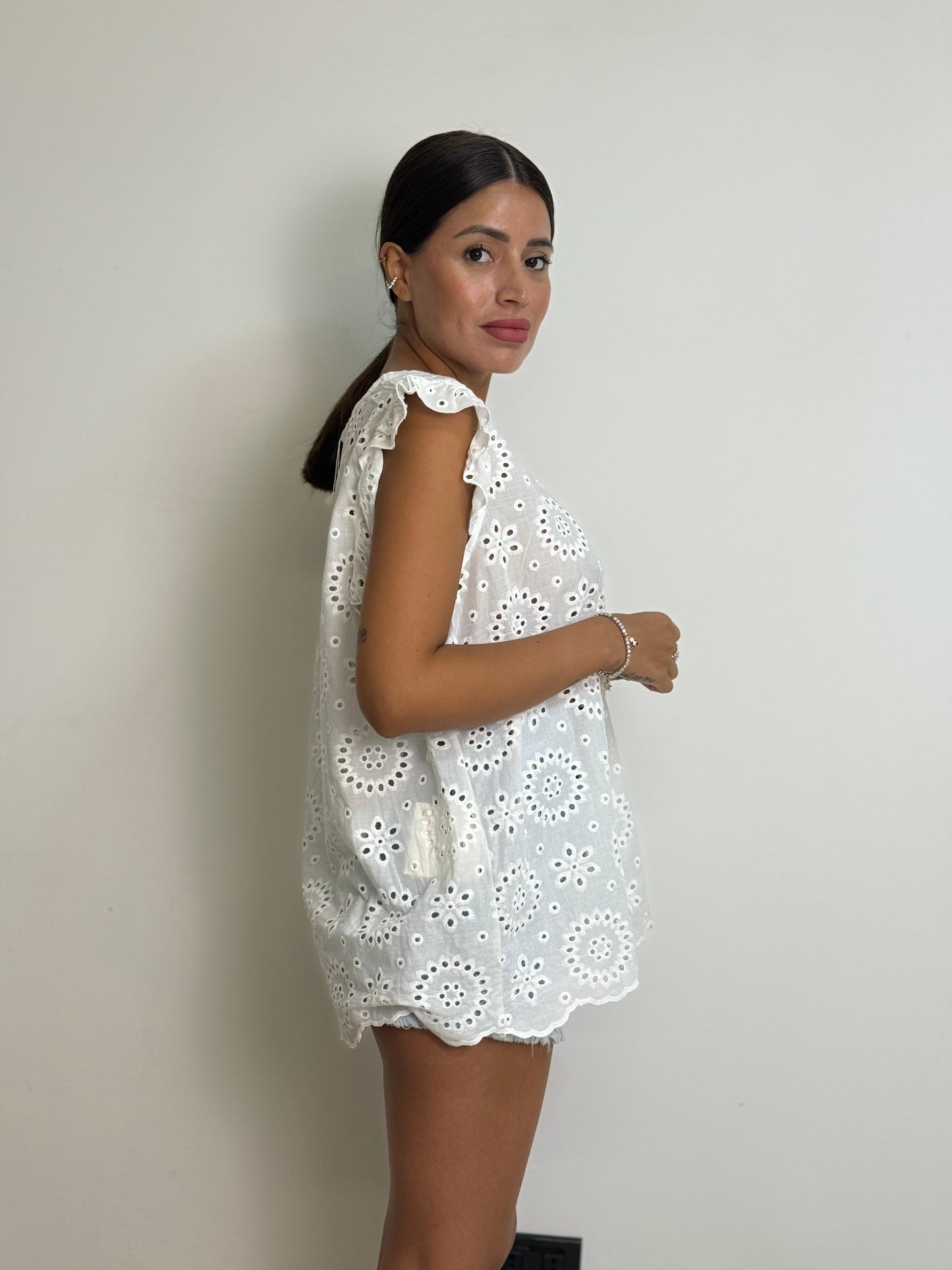 Canotta sangallo scollo V