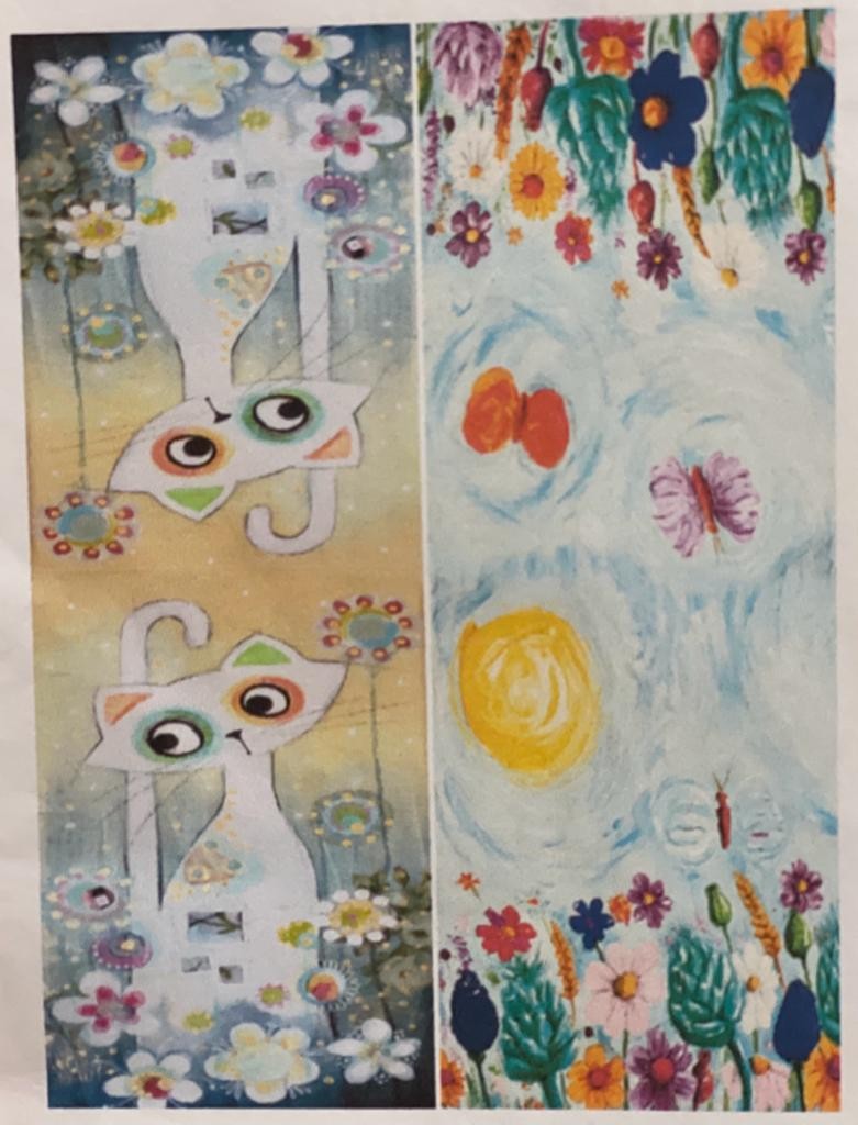 Foulard in viscosa bi-fantasia
