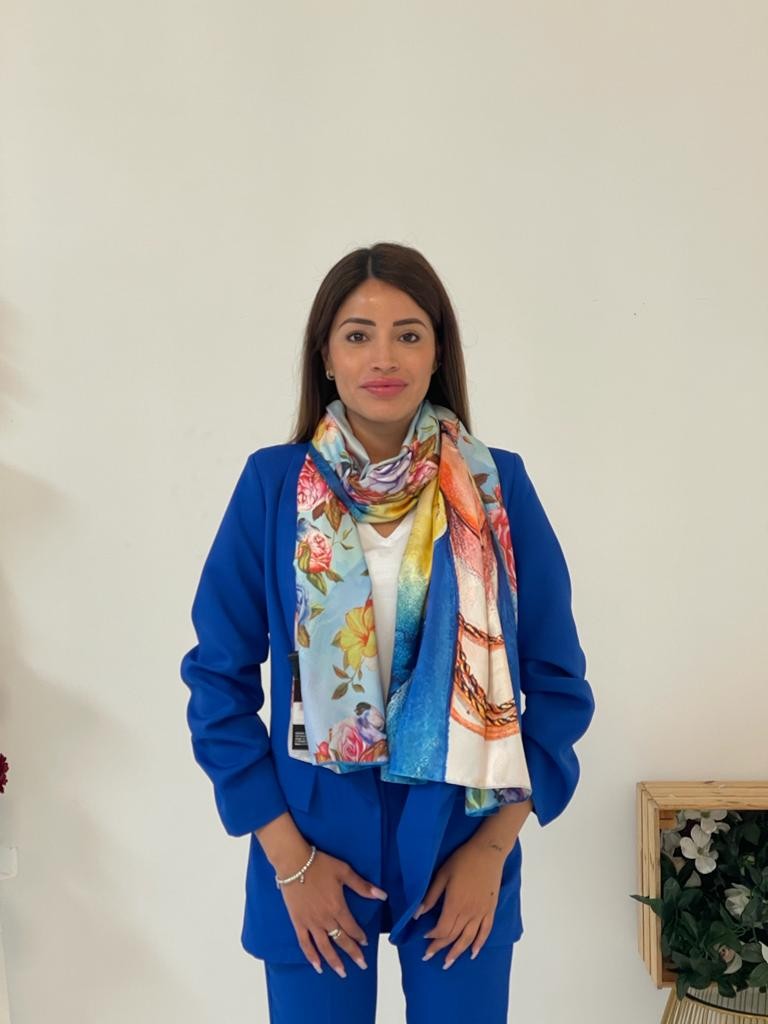 Foulard in viscosa bi-fantasia