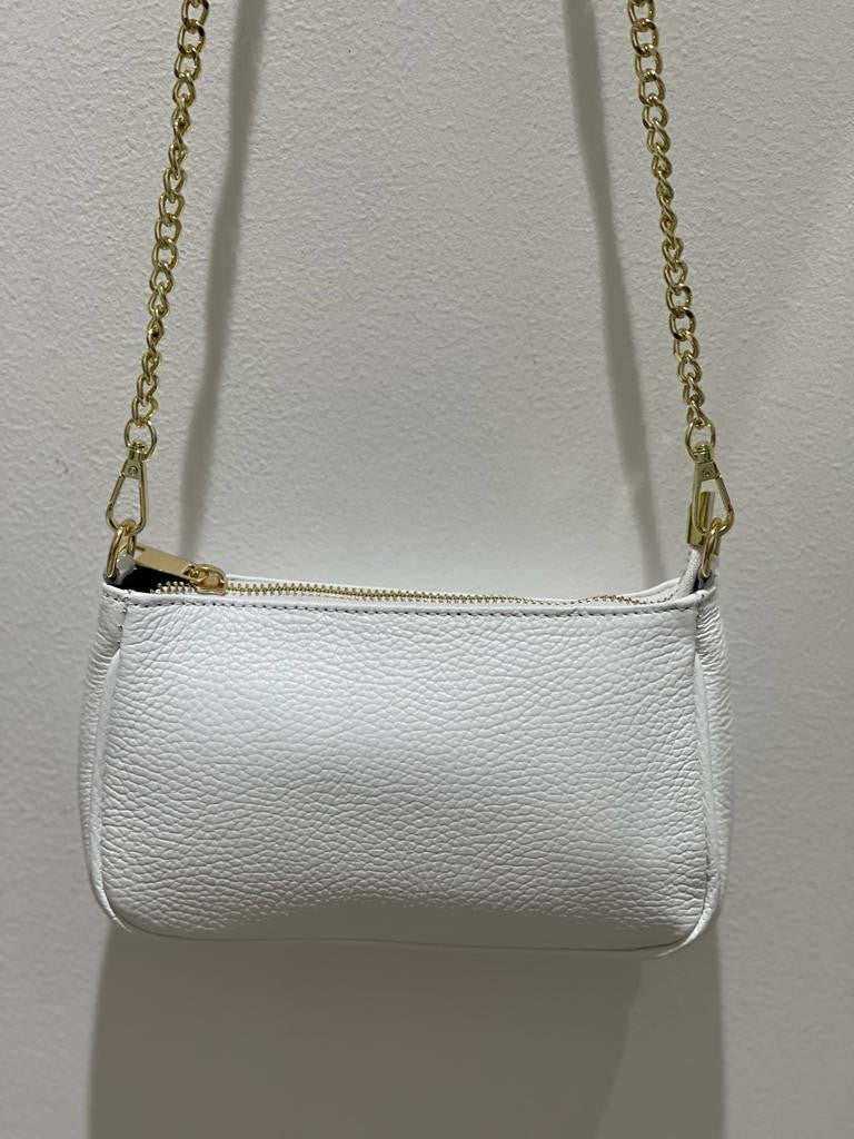 Borsetta luna in vera pelle