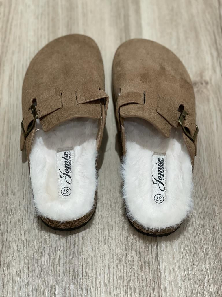 Ciabatte boston con pelo