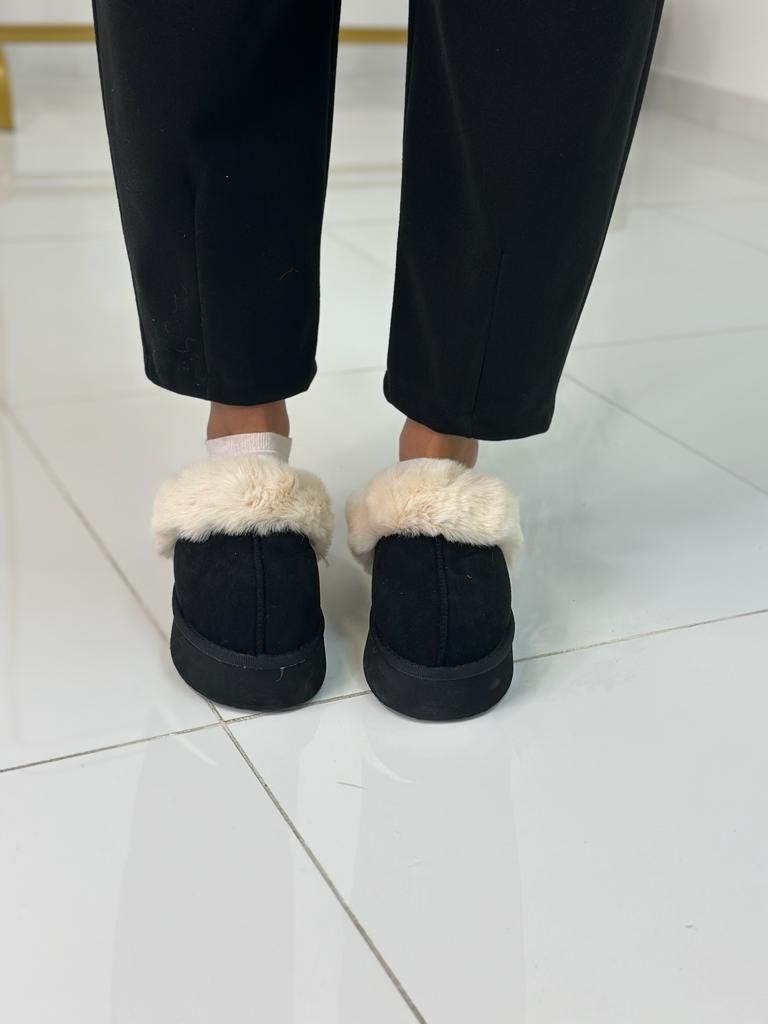 Ciabatta con pelo platform