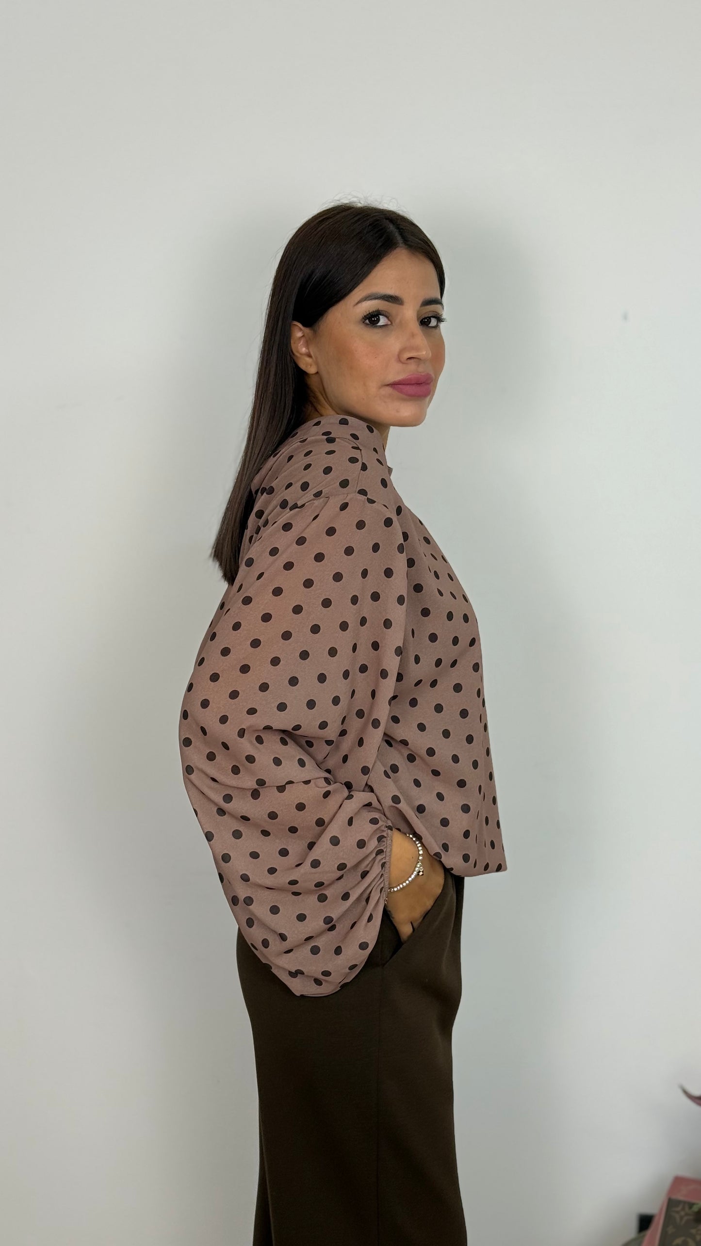 Camicia a pois
