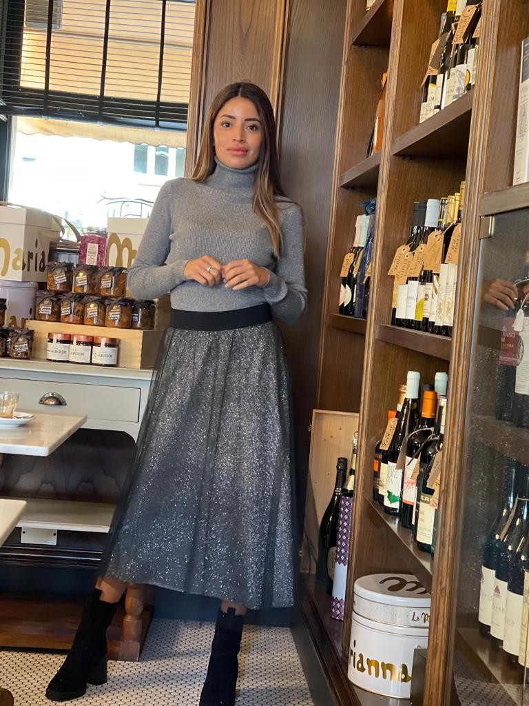 Dolcevita lurex a costine