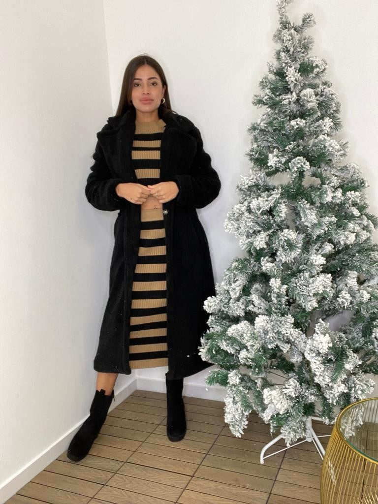 Cappotto Teddy con laccio
