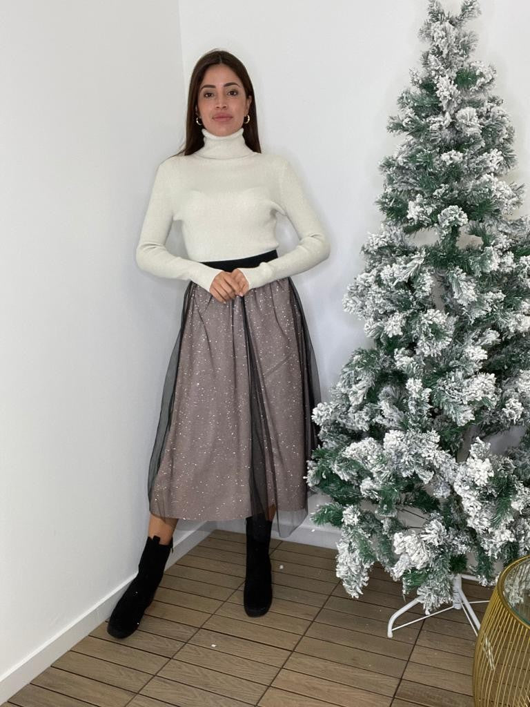 Dolcevita lurex a costine