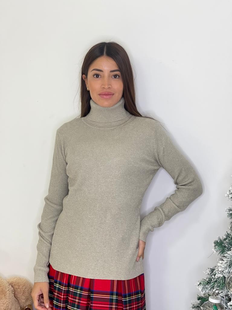 Dolcevita lurex a costine