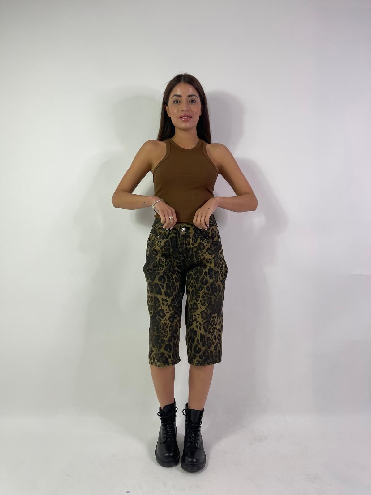 Bermuda Jeans maculato