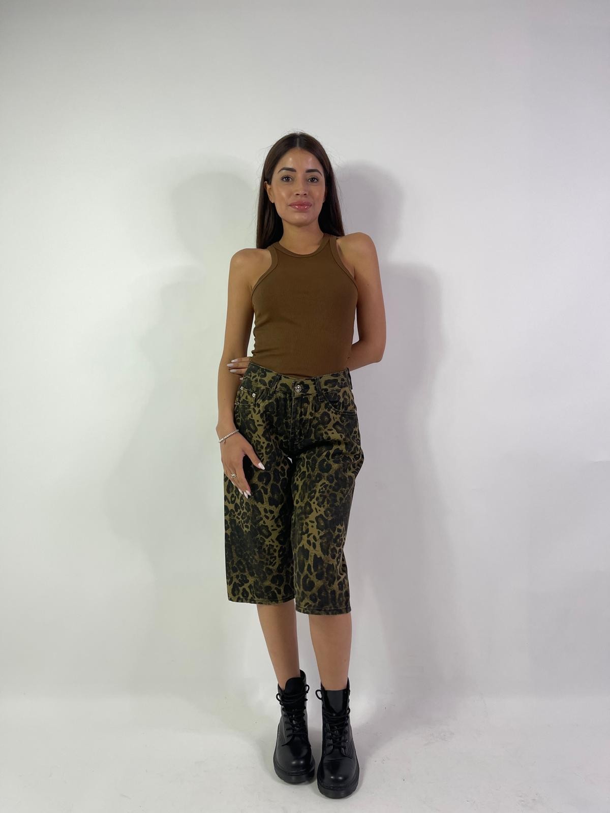 Bermuda Jeans maculato