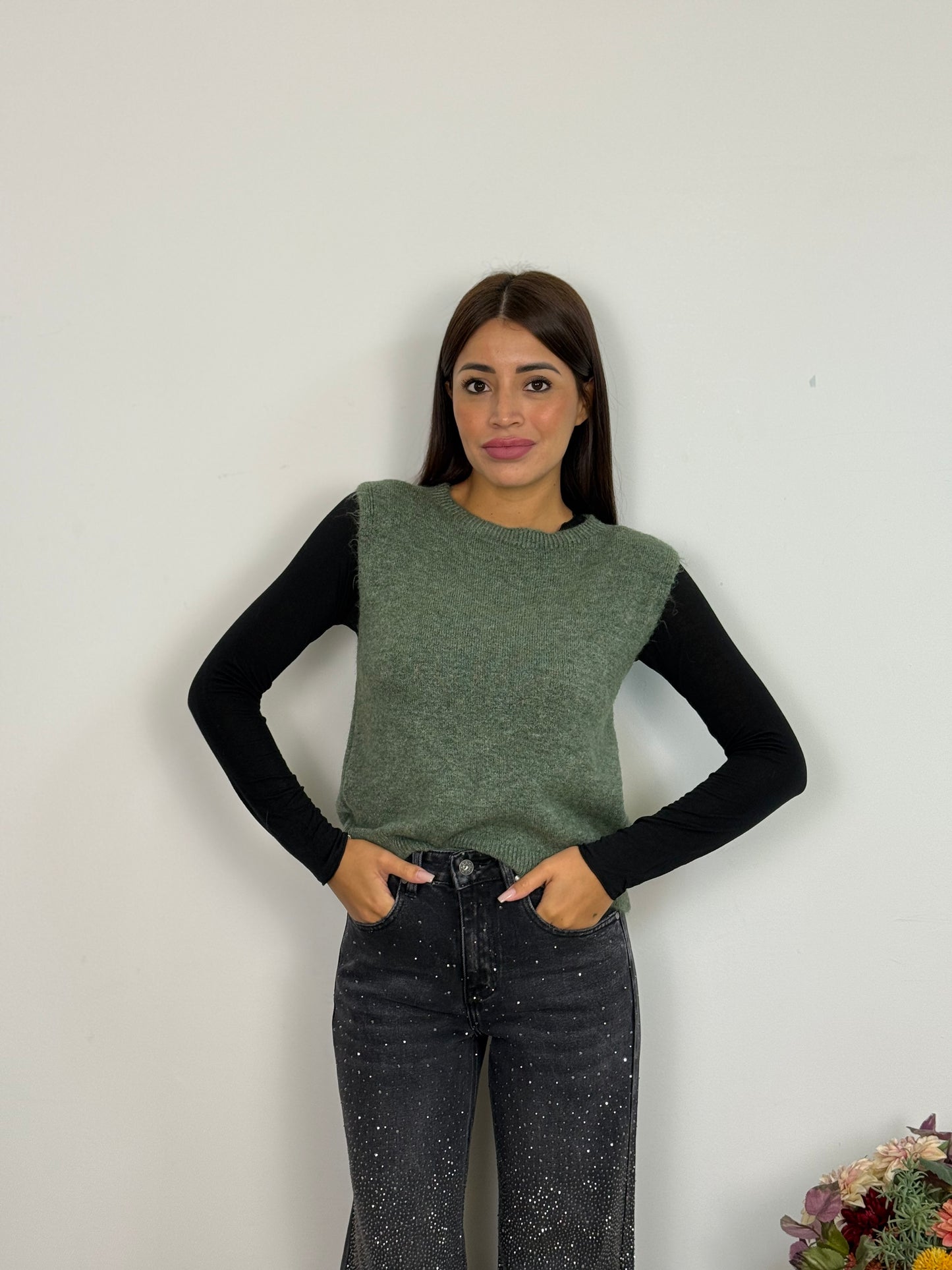 Gilet misto lana