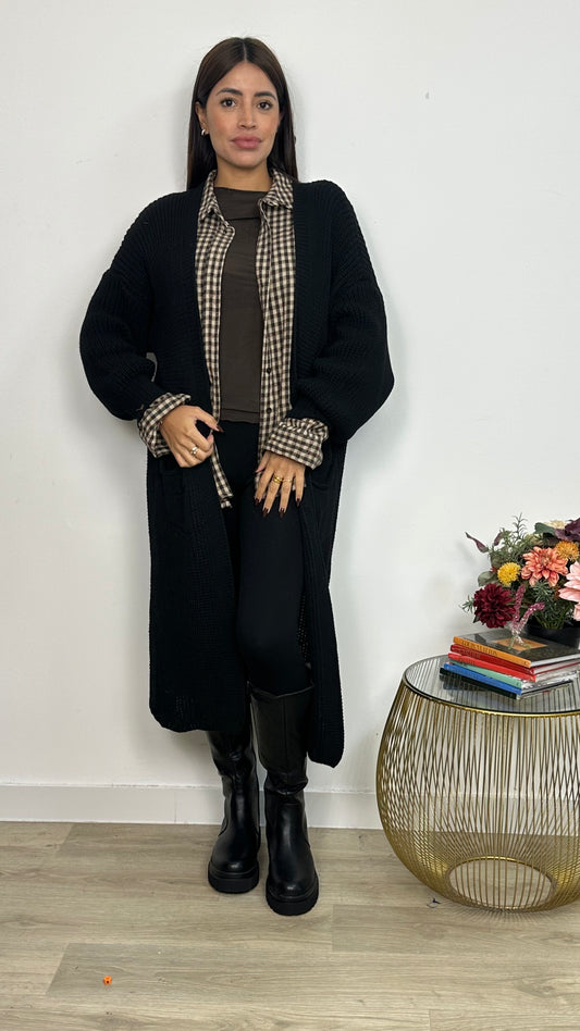 CARDIGAN LUNGO IN MAGLIA