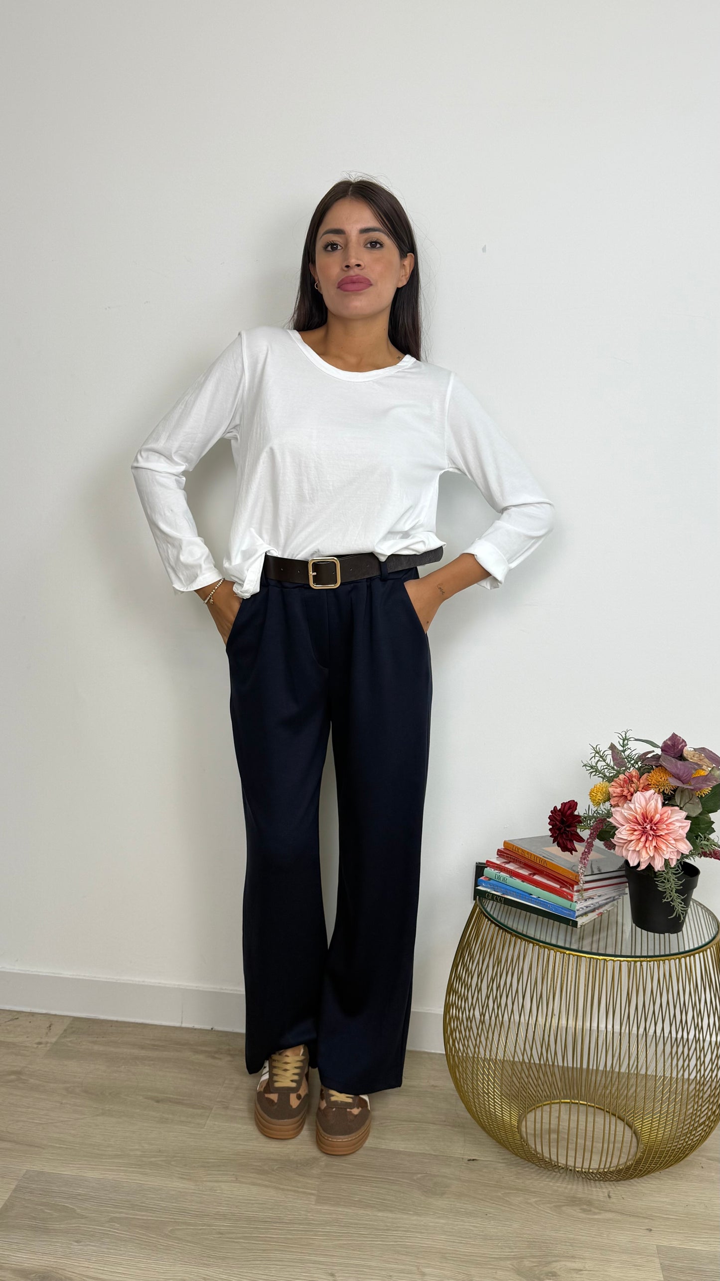 Pantalone gamba dritta over