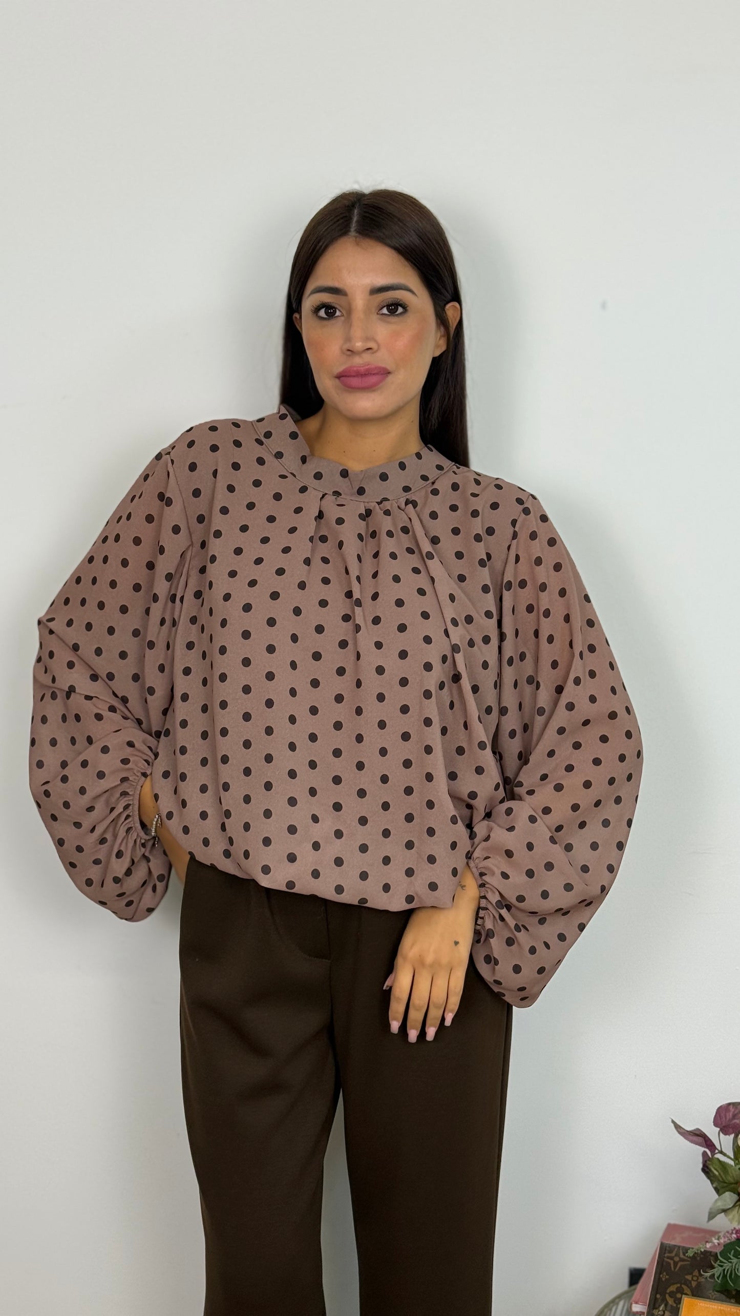 Camicia a pois