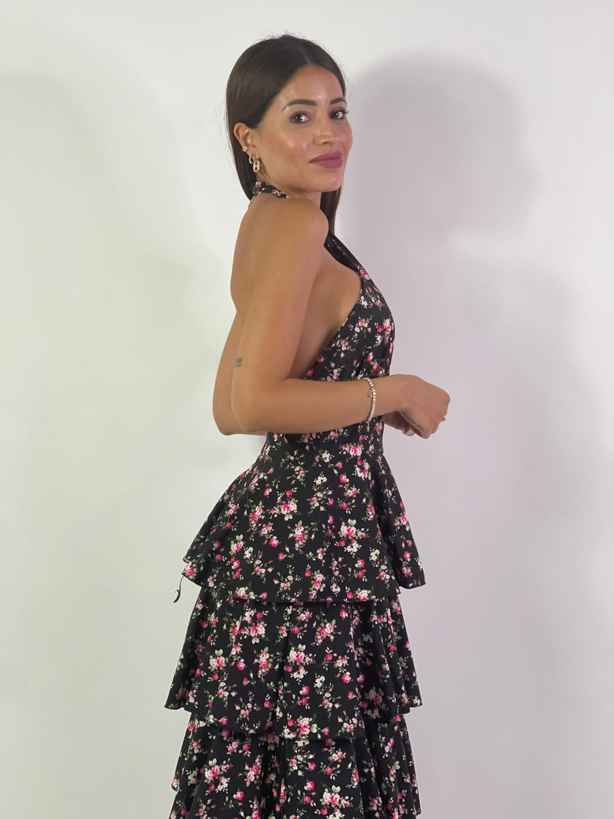Abito flor a balze