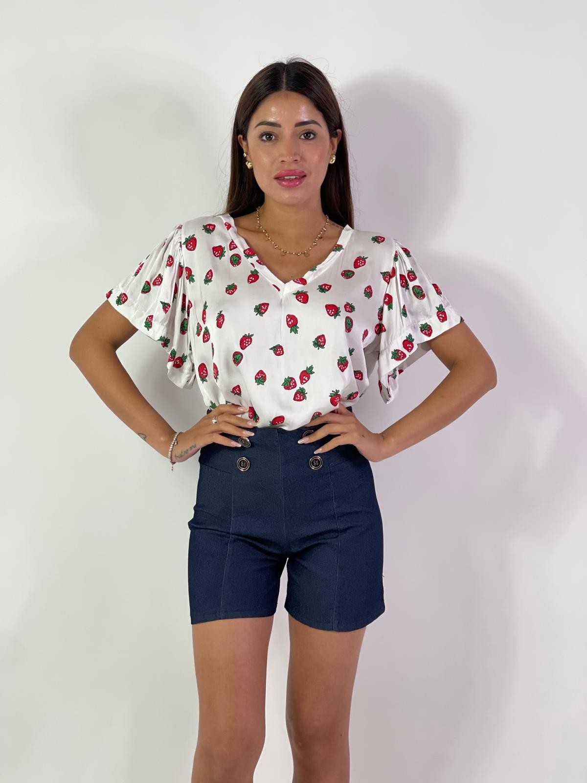 Maglia scollo V fruit