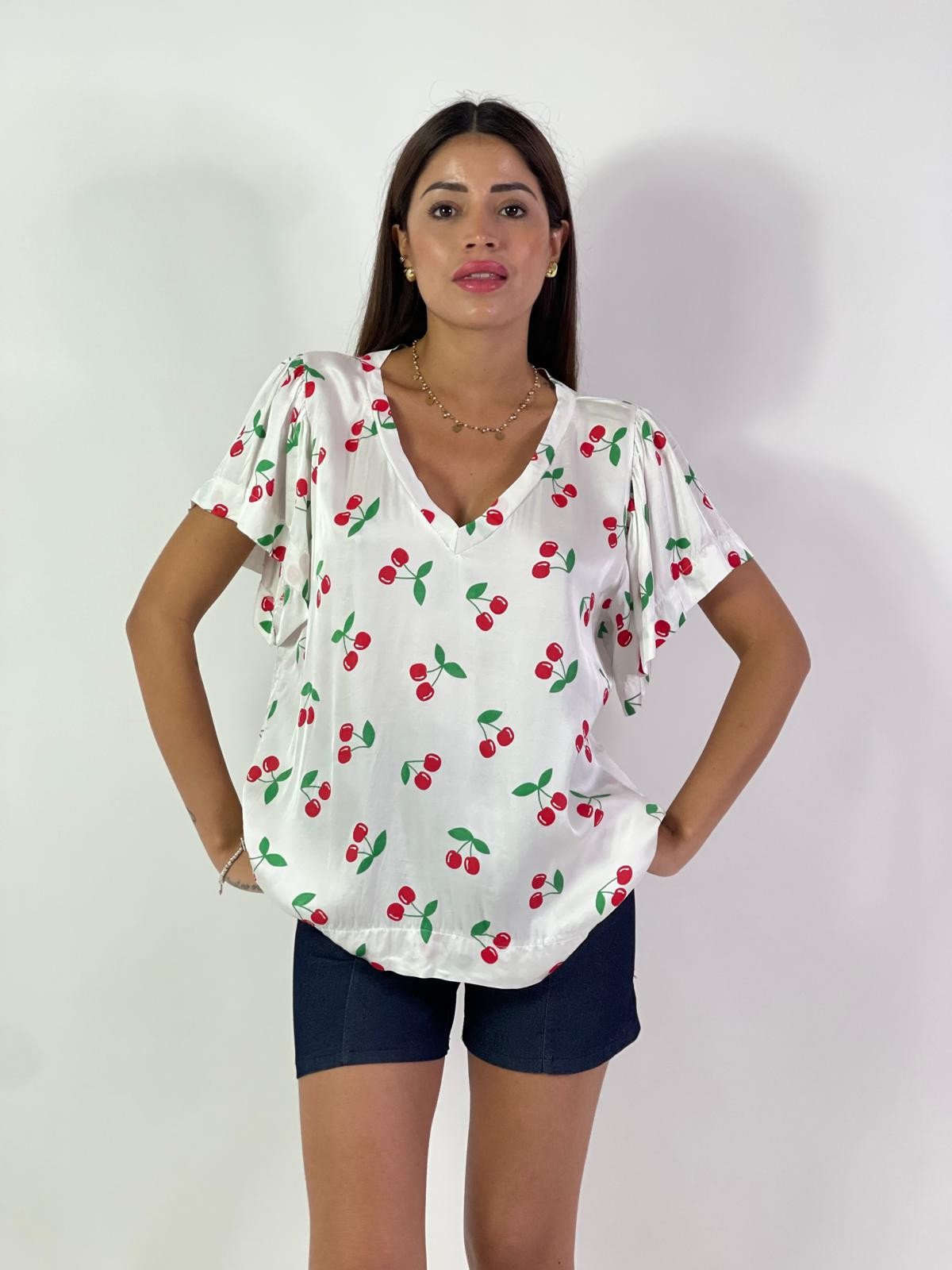 Maglia scollo V fruit
