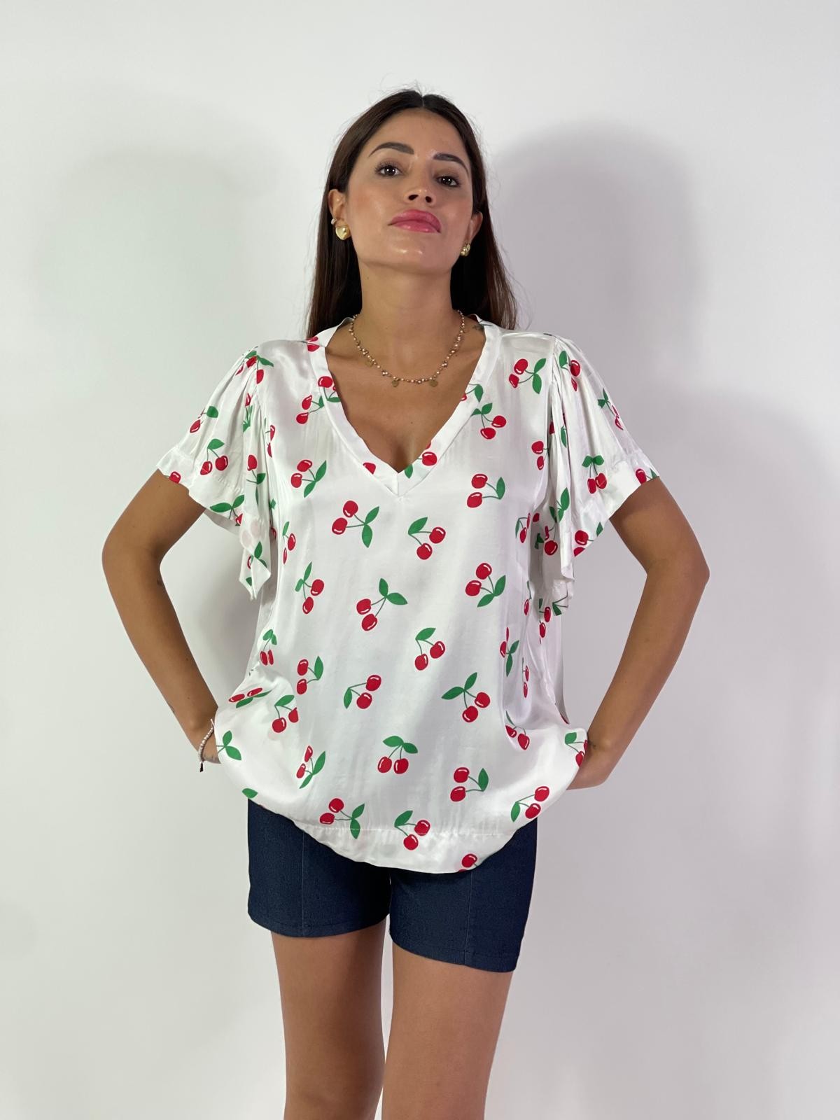 Maglia scollo V fruit