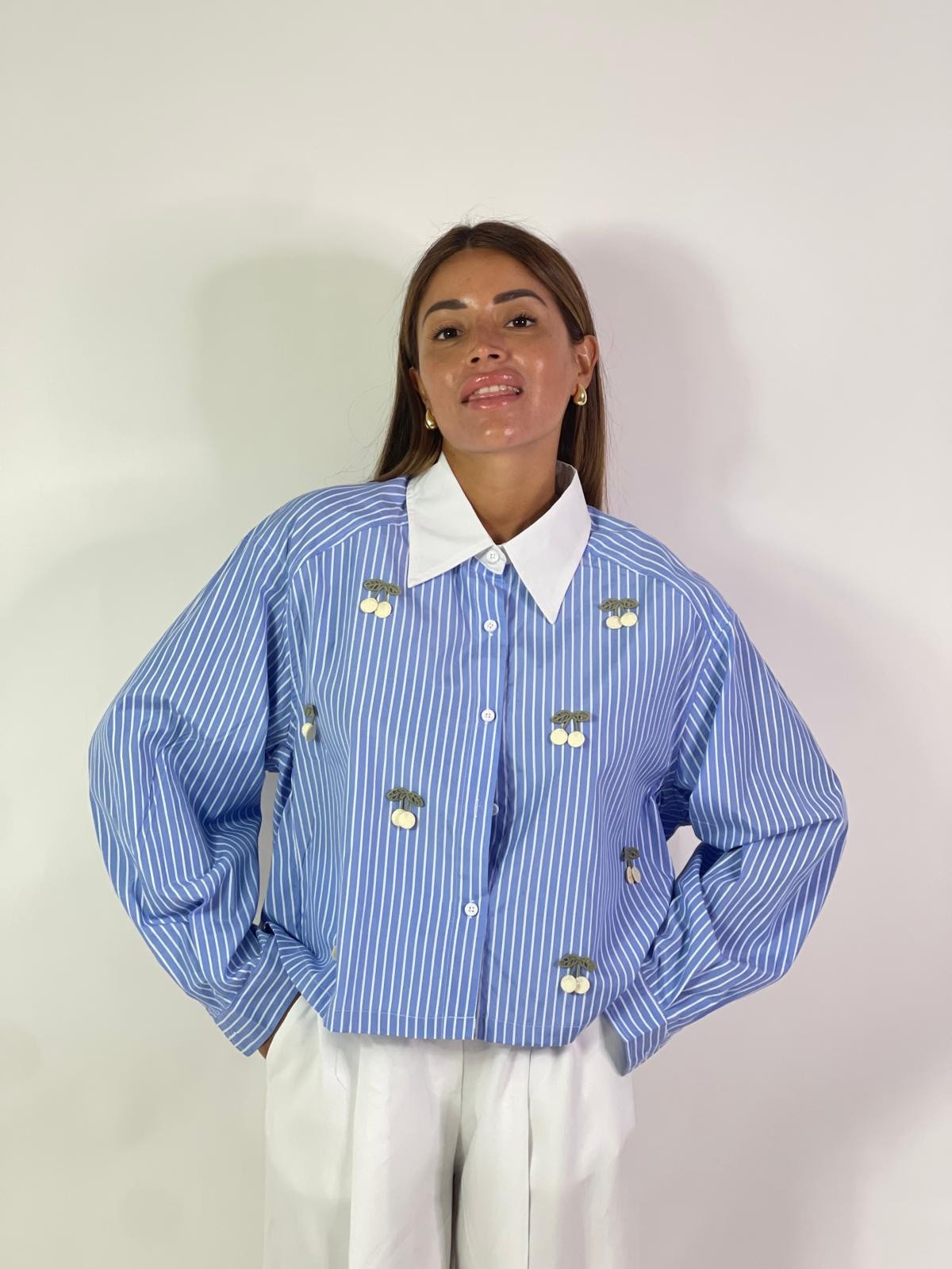Camicia righe cherry