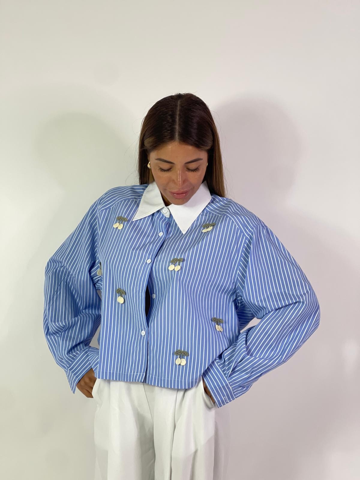 Camicia righe cherry