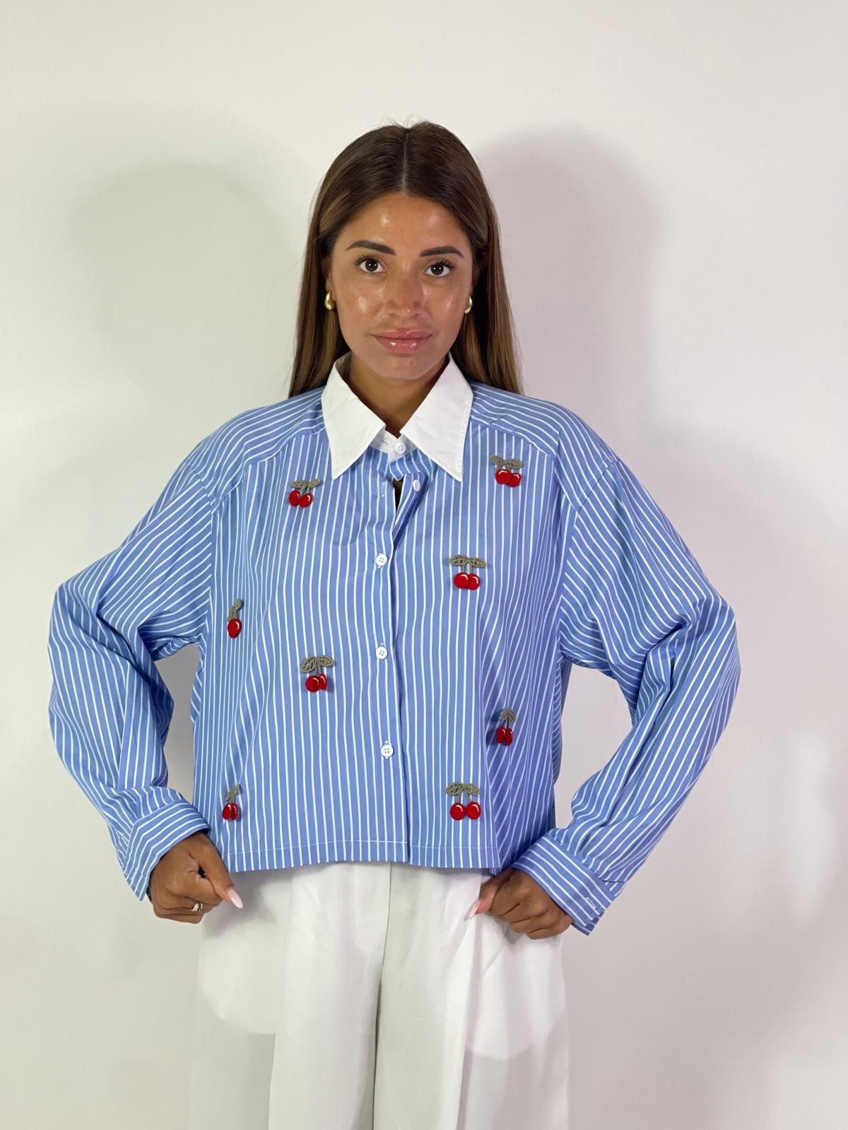Camicia righe cherry