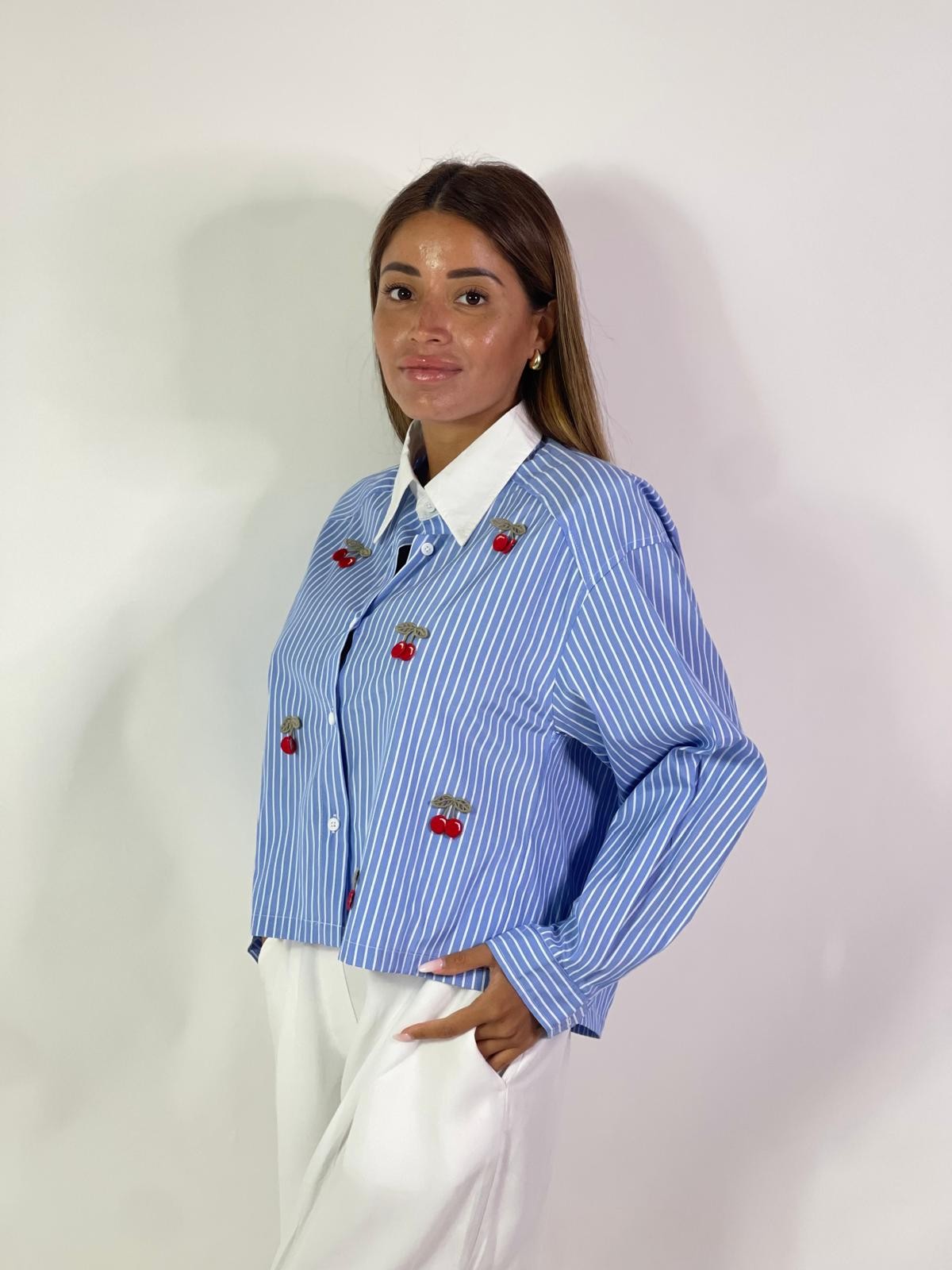 Camicia righe cherry