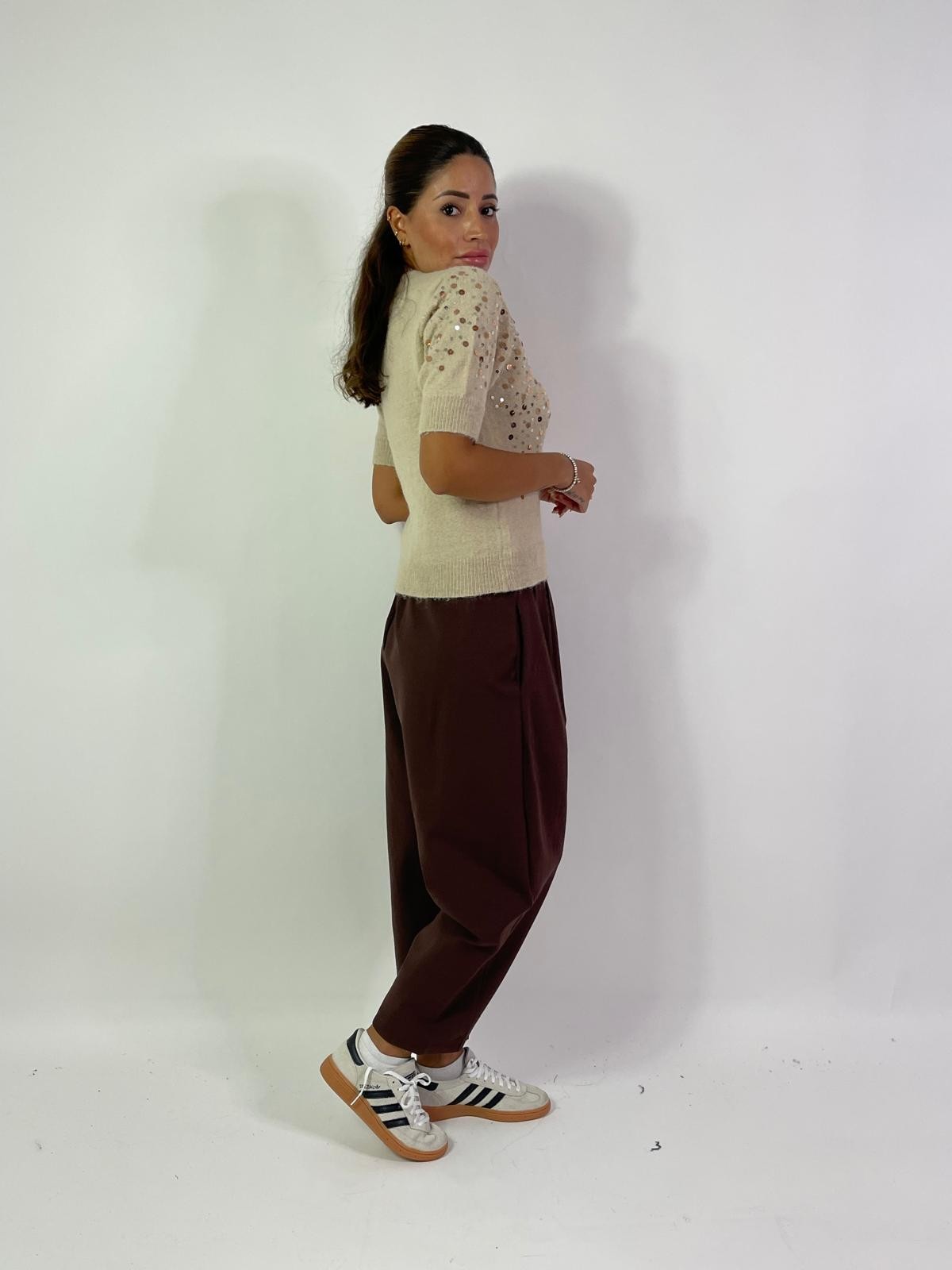 Pantalone a palloncino con pinces
