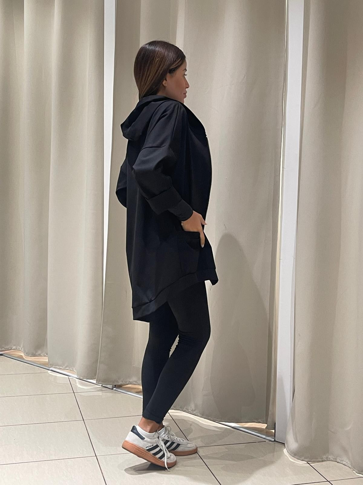 Giacca over con zip