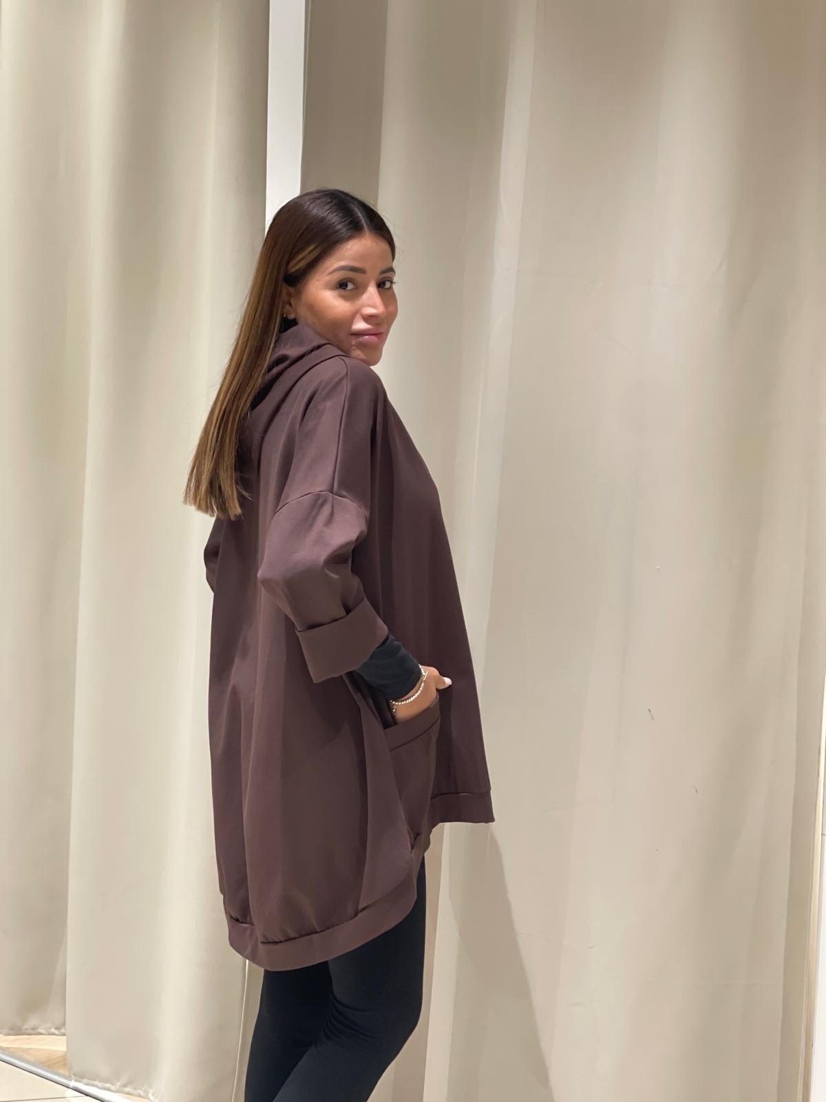 Giacca over con zip