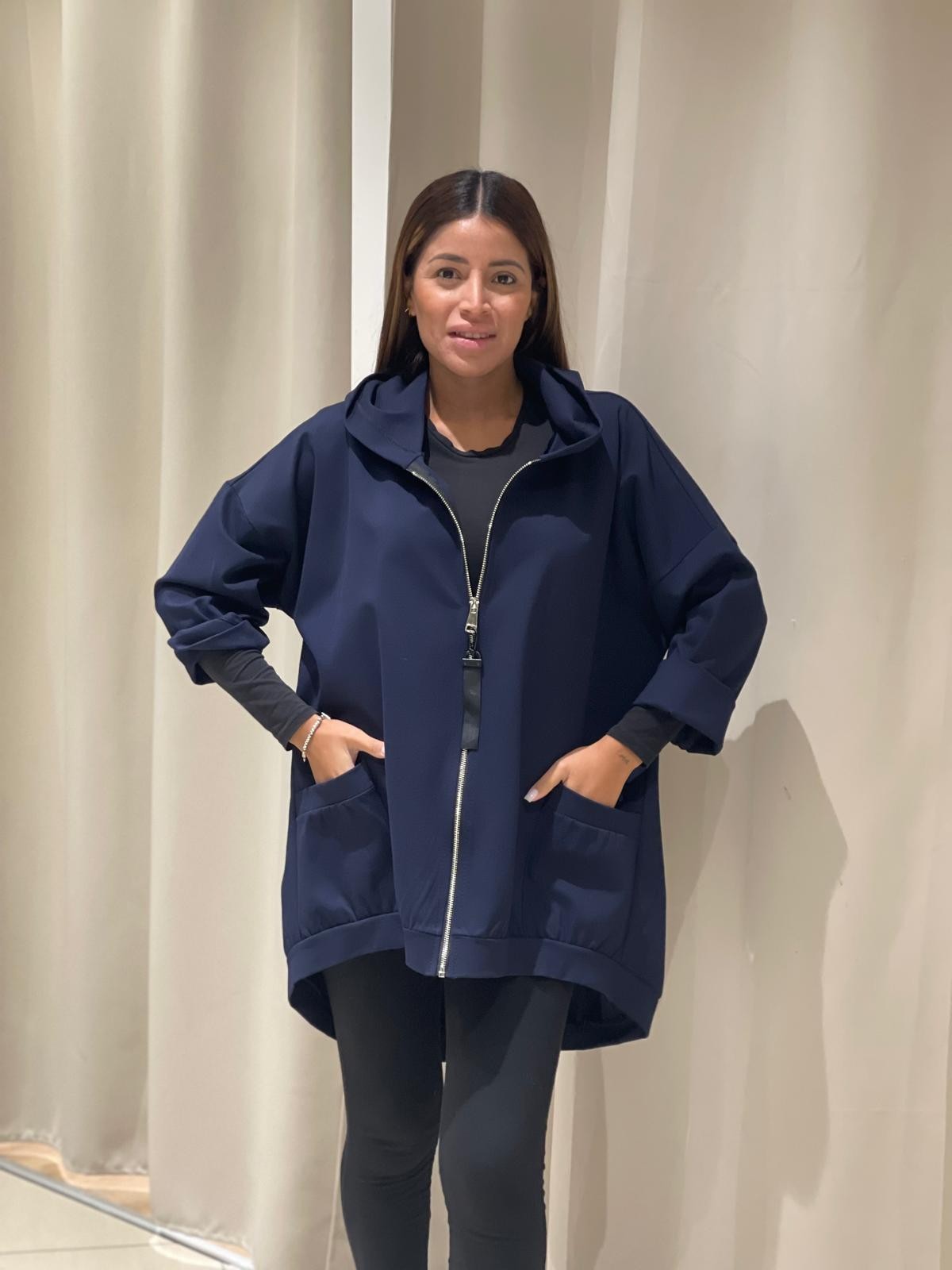 Giacca over con zip