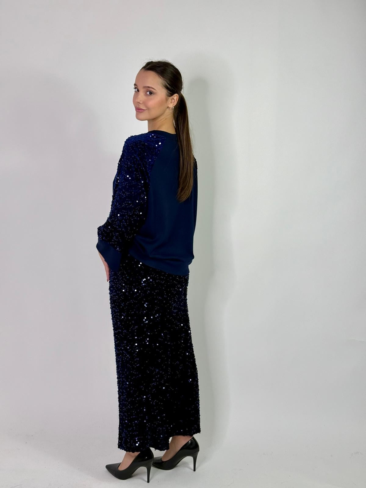 Maglia con manico in paillettes