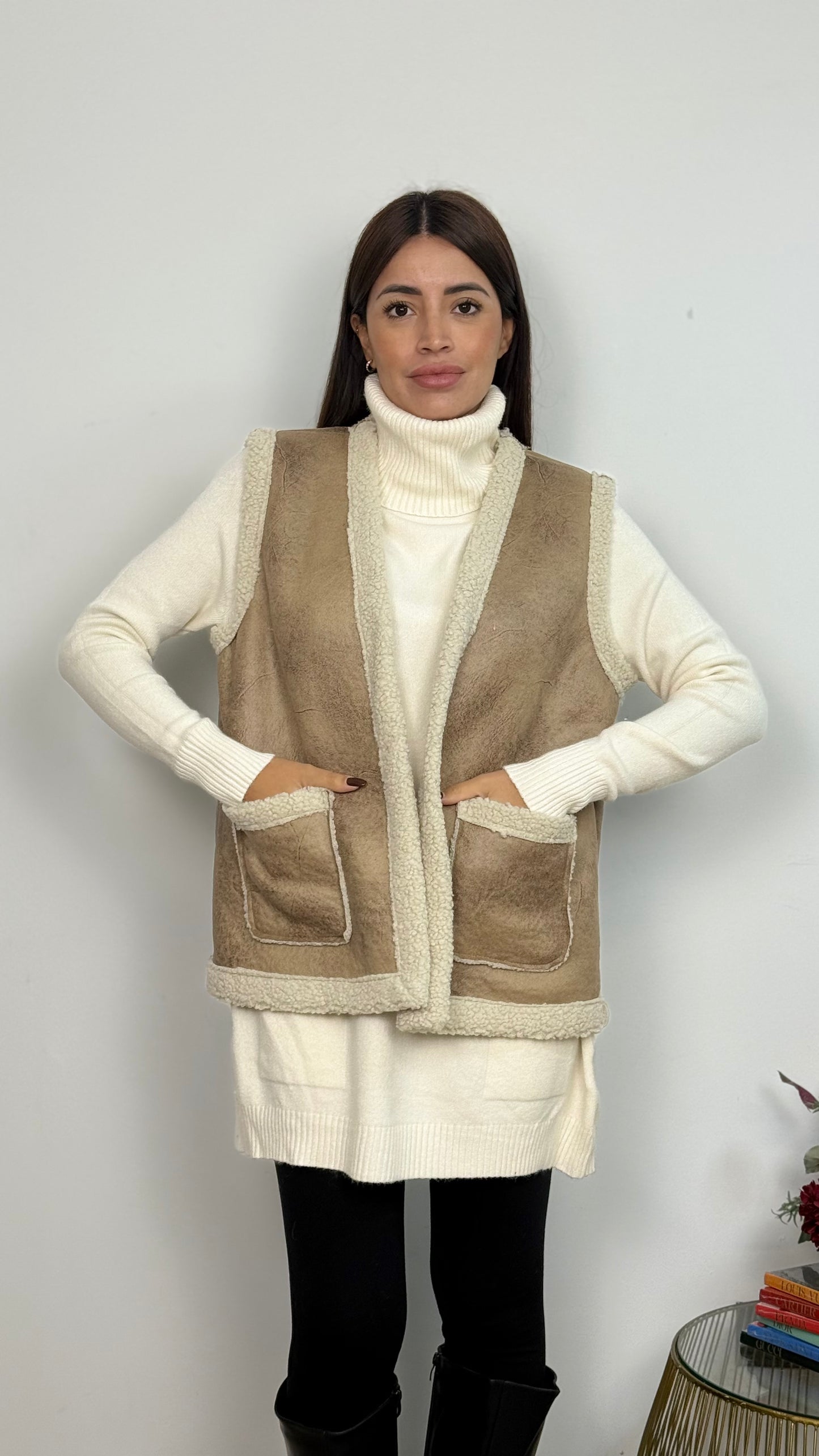 Gilet Imbottito in Pelliccia