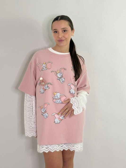 Felpa t-shirt Dumbo over